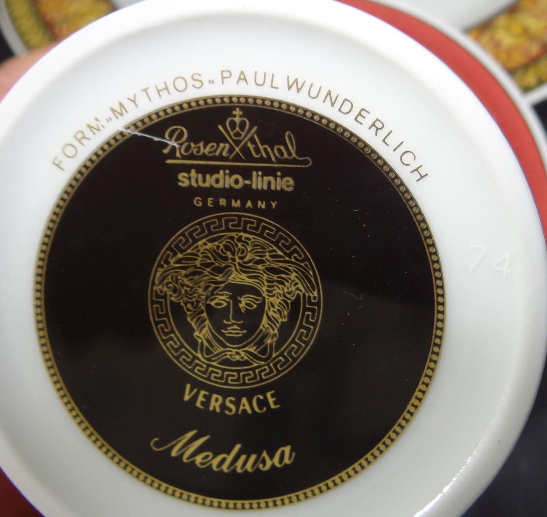 Kaffeegedeck von Rosenthal" Dekor Versace, Medusa, Form Mythos von Paul Wunderlich, gut erhalten - Bild 5 aus 5
