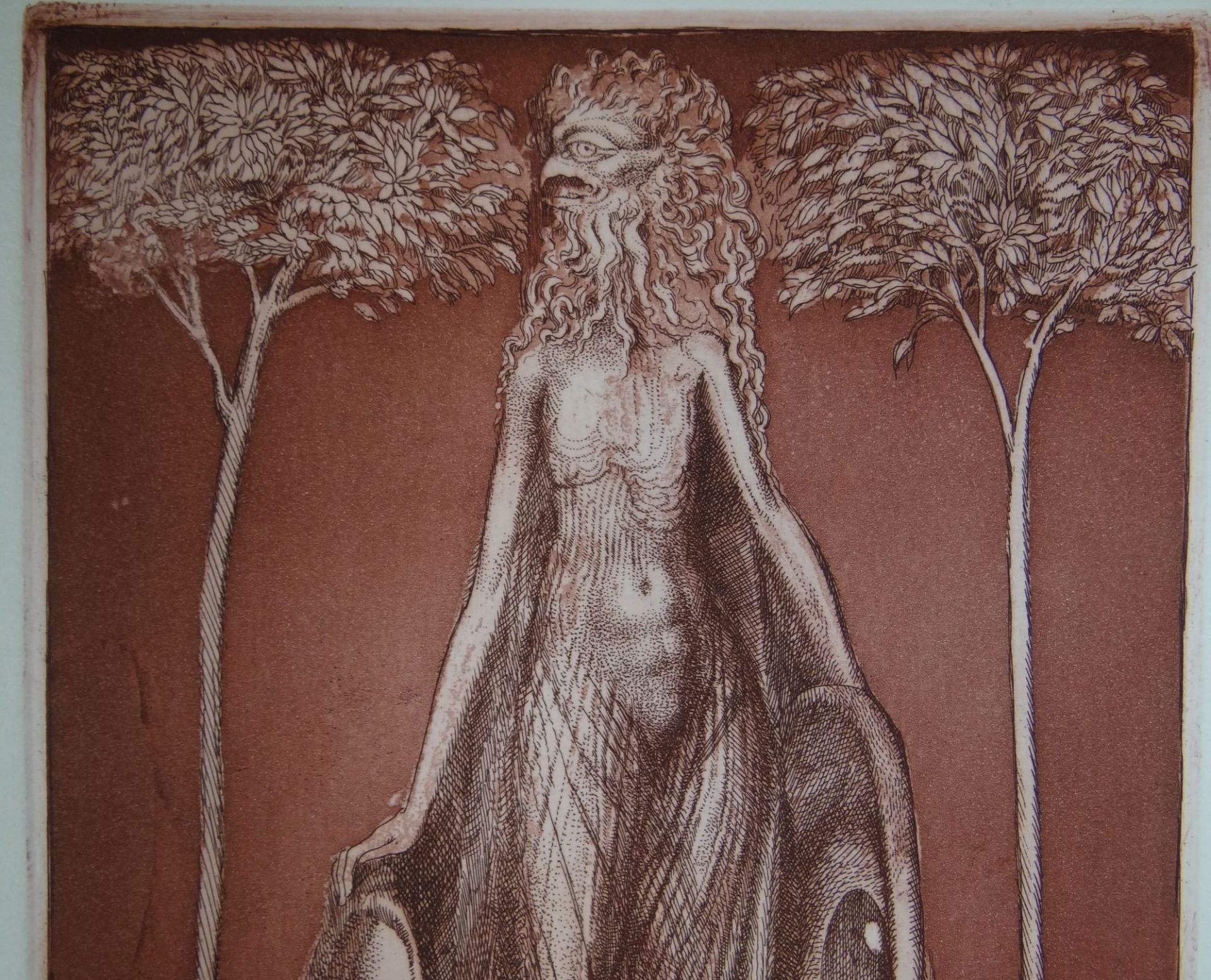 Ernst FUCHS (1930-2015)" Flora Okuli" Aquatintaradierung Ed. 10000/8247, Handsigniert, MG 23,5 x - Bild 3 aus 7