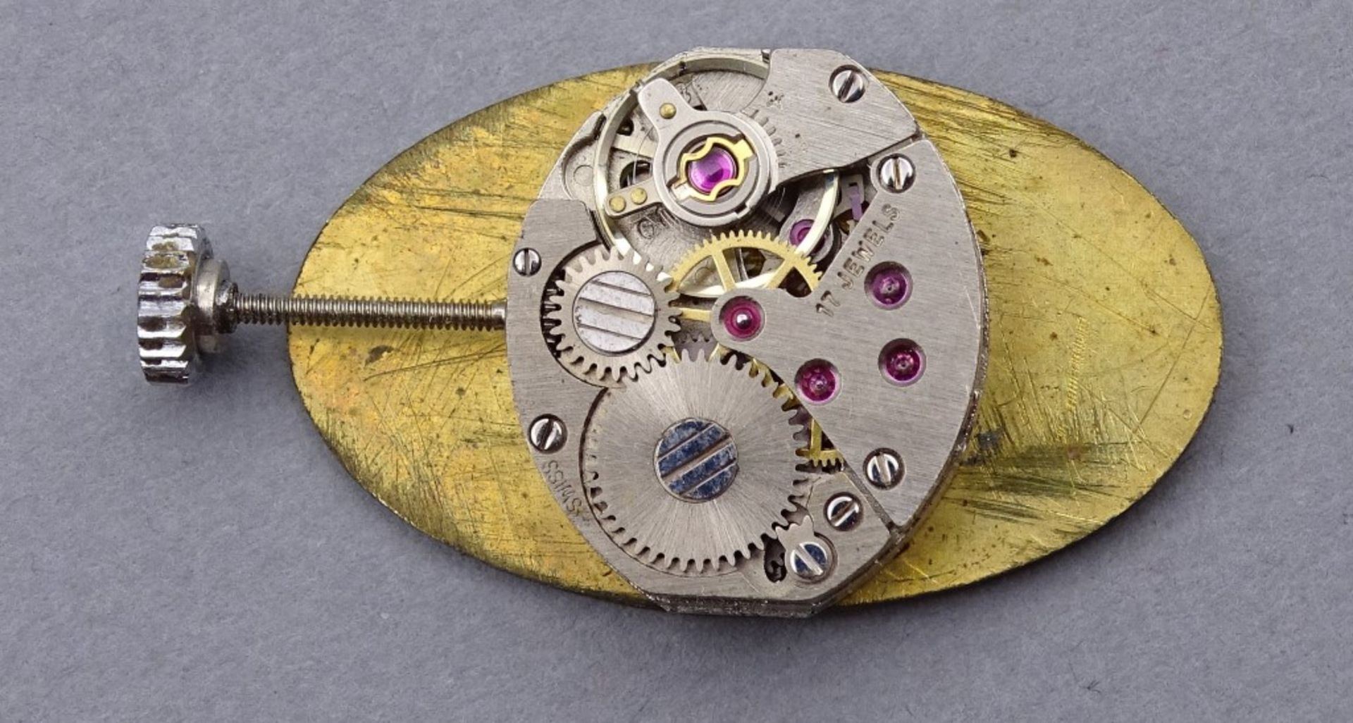 Armbanduhren Werk: "Faberge",Tigerauge Zifferblatt,mechanisch,Werk läuft,Zifferb.beschädigt,25x16 - Bild 3 aus 3