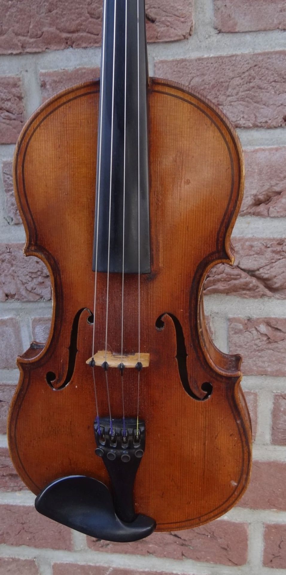 alte Geige im Koffer, innen Etikett "Ciovan Paolo Meggine", 19/20 Jhd?, L-62 cm, gut erhalten - Bild 5 aus 10