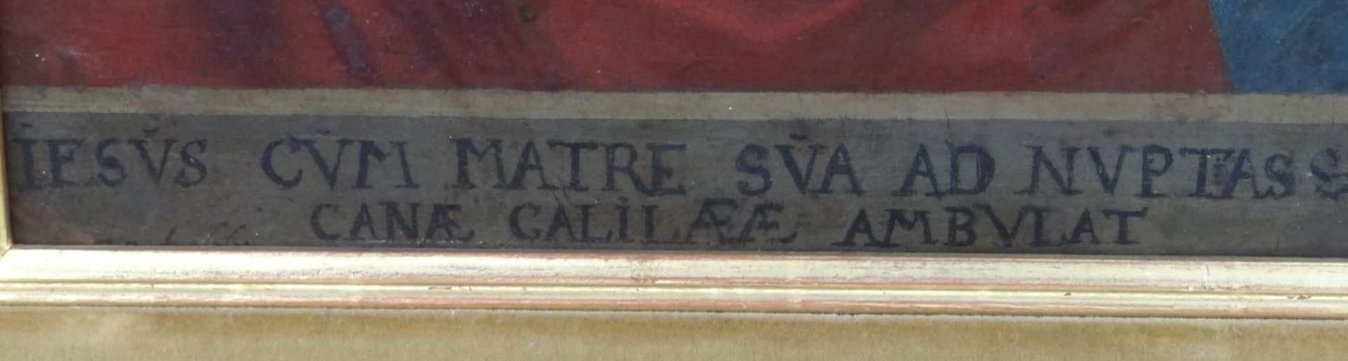 anonym "Jesus und Maria" Öl/Holz, lateinisch beschriftet,37x27 cm, gerahmt,60x50 cm, wohl 18.Jhd., - Image 4 of 6