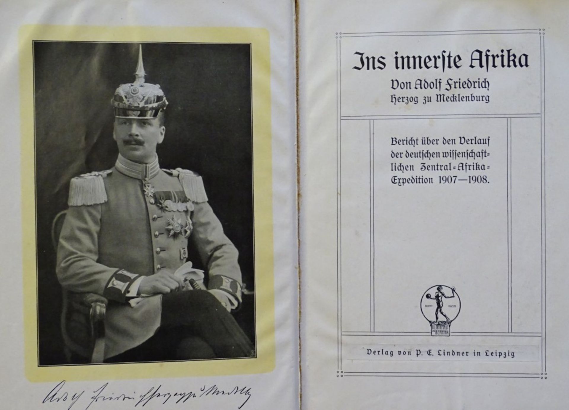 "Ins innerste Afrika",Ad.Friedr.Herzog zu Mecklenburg,1908 - Image 2 of 7