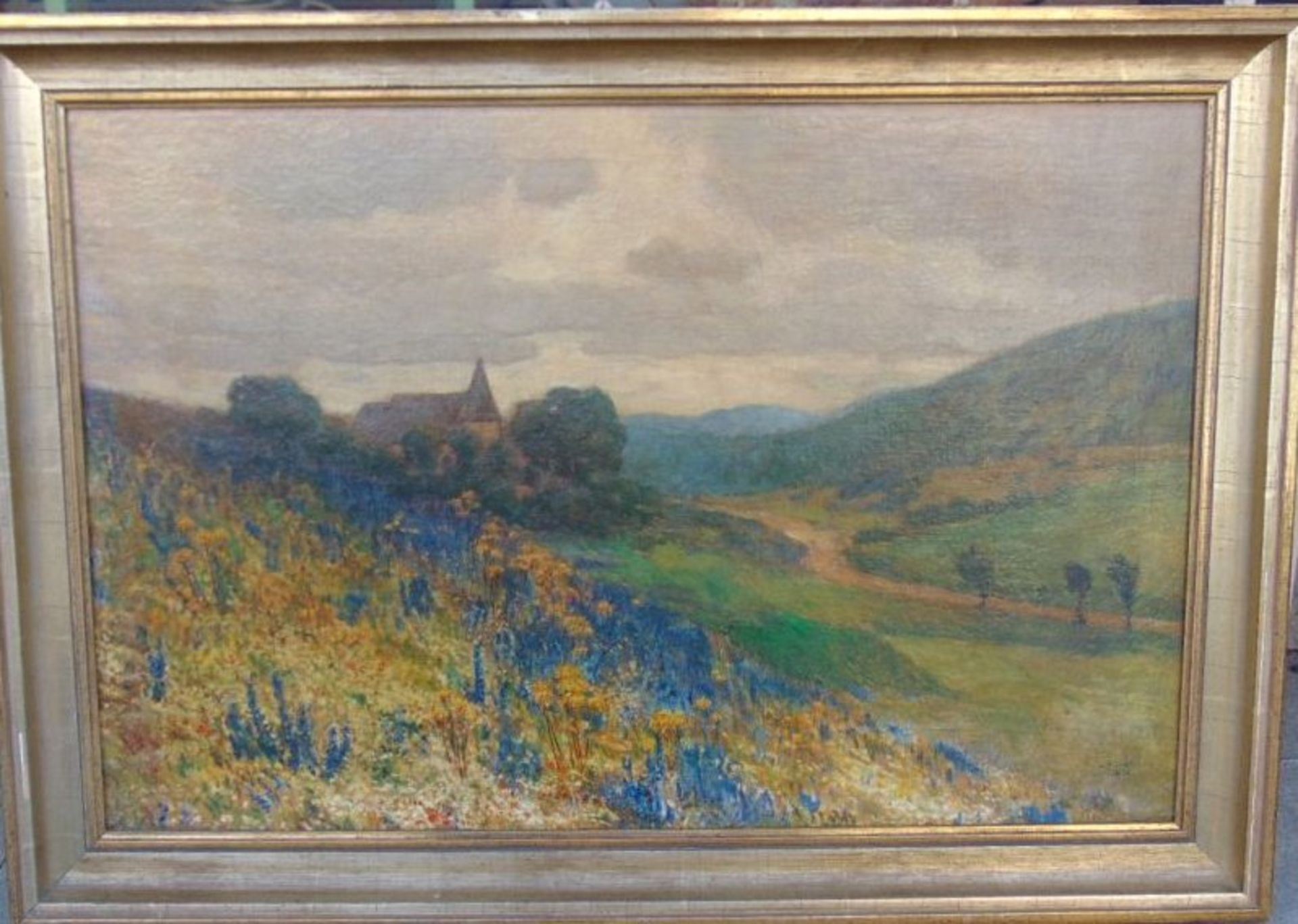 August SEIDEL (1820-1904) 1874, "Landschaft mit Schloss" signiert,