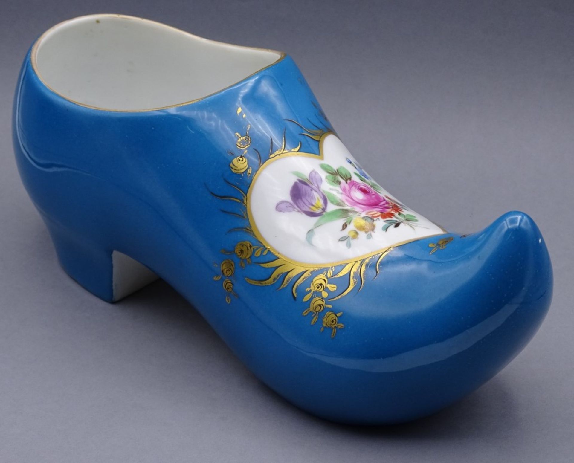 Porzellan Schuh mit Blumenbemalung,"Dresden",L-25cm"""" - Bild 2 aus 4