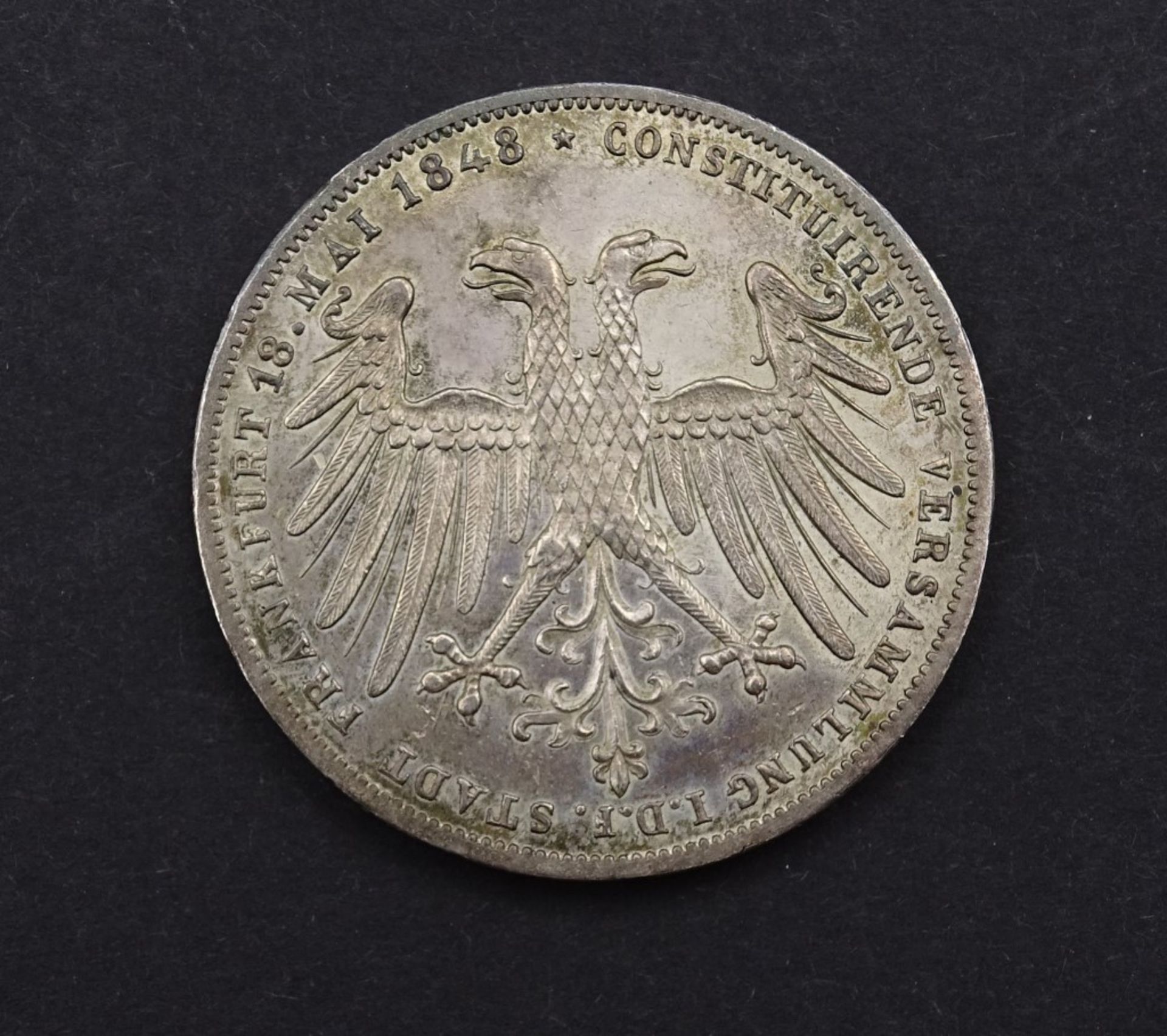 Gedenkdoppelgulden 1848, Freie Stadt Frankfurt, Erzherzog Johann,21,1gr.""""