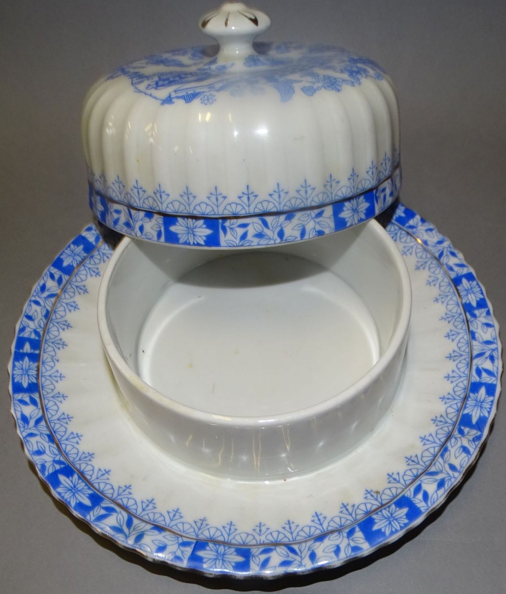 Butterglocke "China blau", D-15 cm, H-6 cm, tw."""" - Image 3 of 4