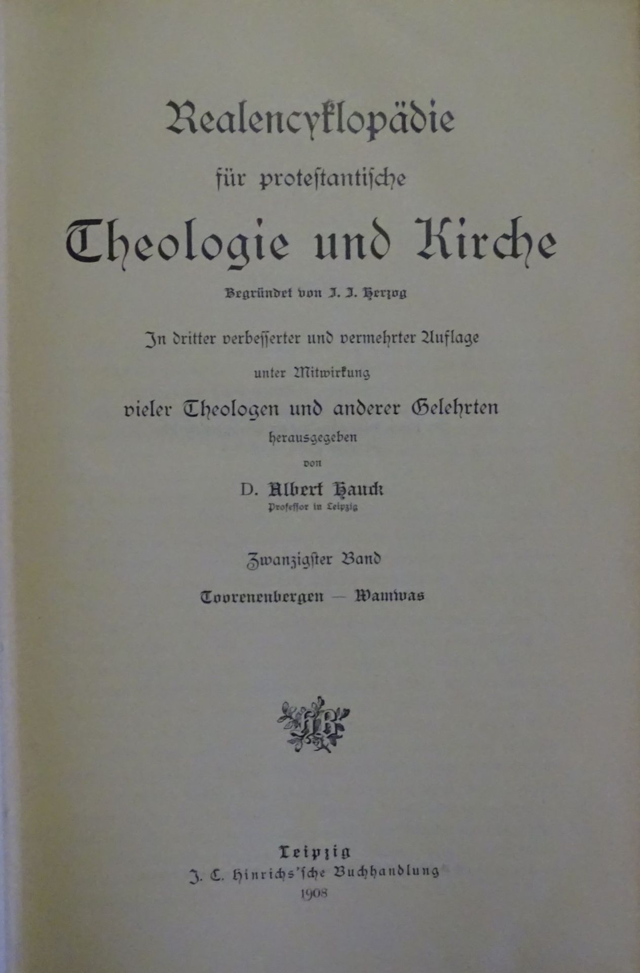 Realenzyklopädie für protestantische Theologie und Kirche,Band 20-22, 19 - Image 2 of 5