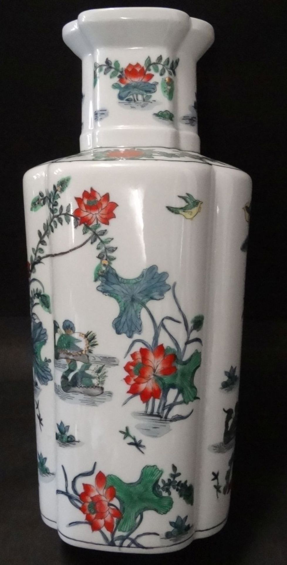 gr. China-Vase, umlaufend bemalt, chines. gemarkt, H-34 cm"""" - Image 6 of 8