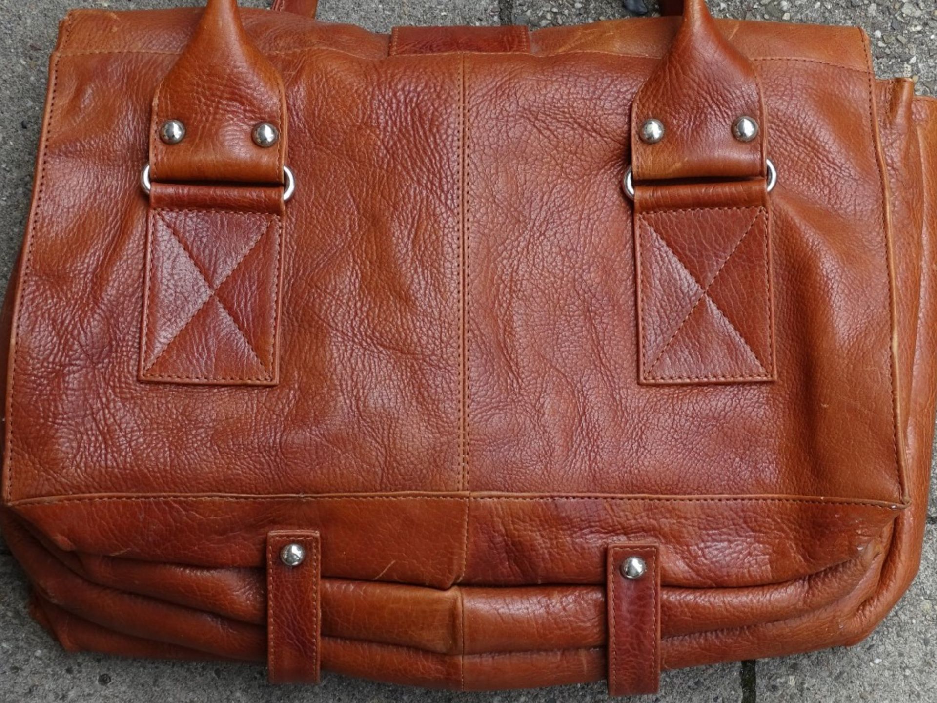 Braune Leder Damen Handtasche "Lloyd" ,40x30cm - Bild 3 aus 5