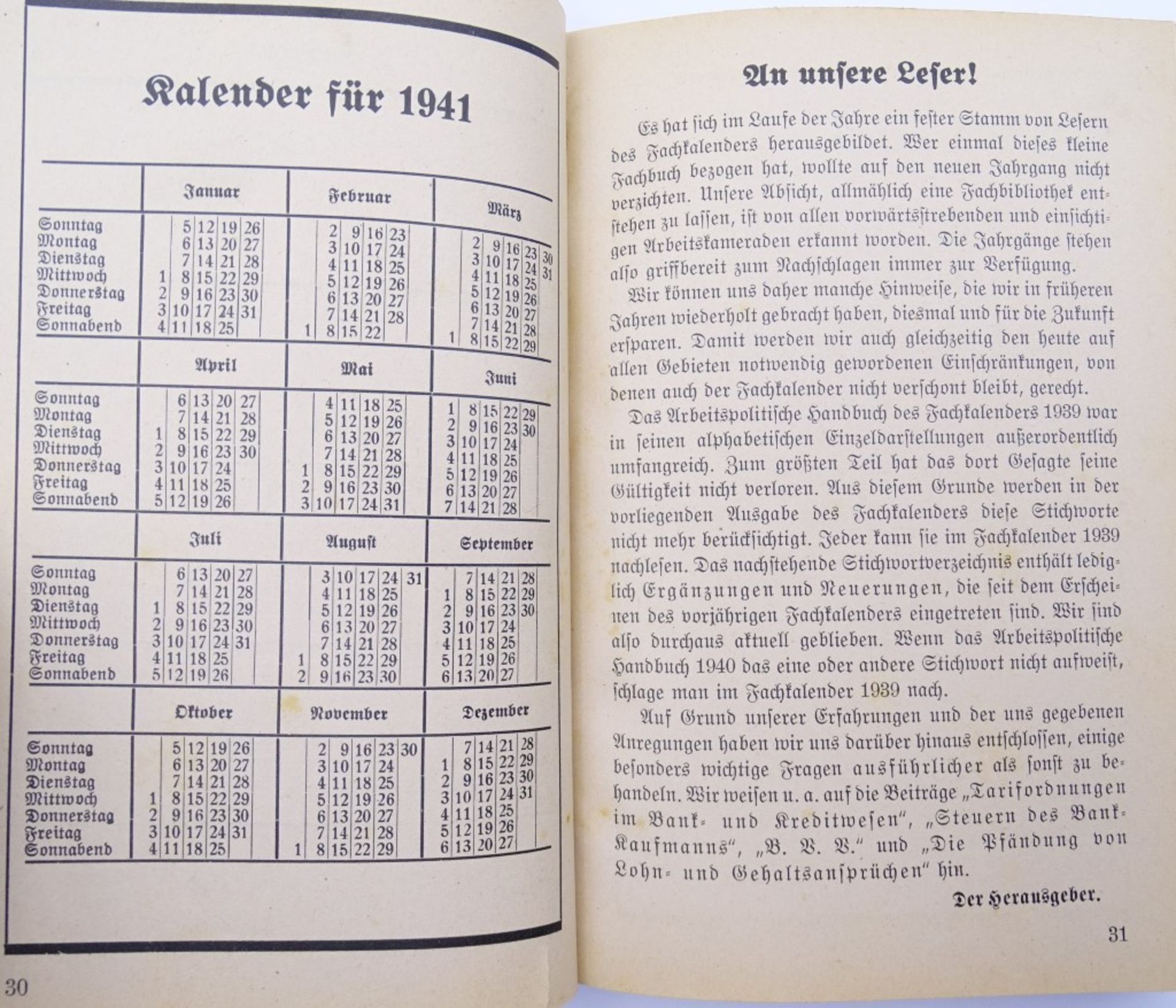Der Bank-Kaufmann Fachkalender 1940, 35.Jahrgang,"""" - Bild 4 aus 7