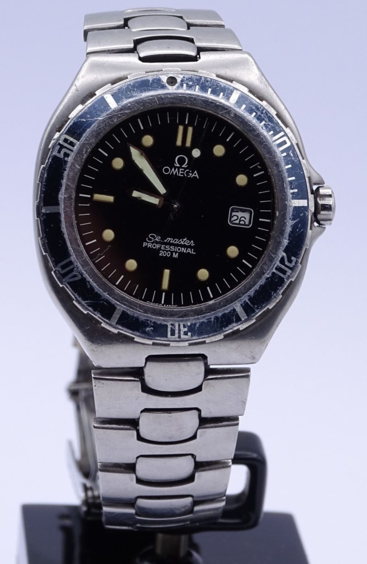 HAU "Omega Seamaster Professional 200m" Quartz,Edelstahl,mit Box und Gebrauchsanleitung,d-38,4mm, - Bild 2 aus 9