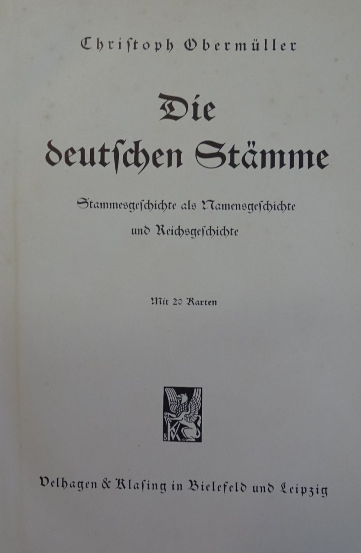 Die Deutschen Stämme, Stammesgeschichte als Namensgeschichte und Reichsgeschicht - Image 2 of 5