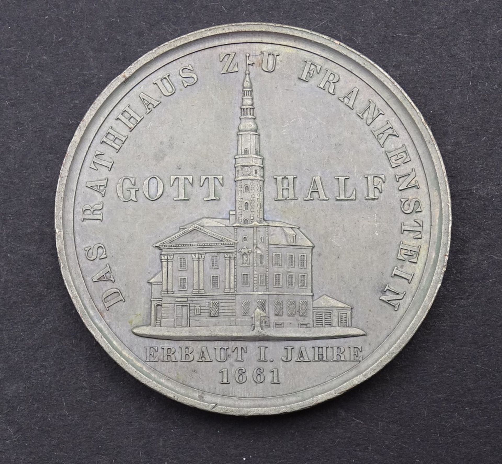 Medaille: "Gott Hilf "Das Rathaus zu Frankenstein - Bild 2 aus 2