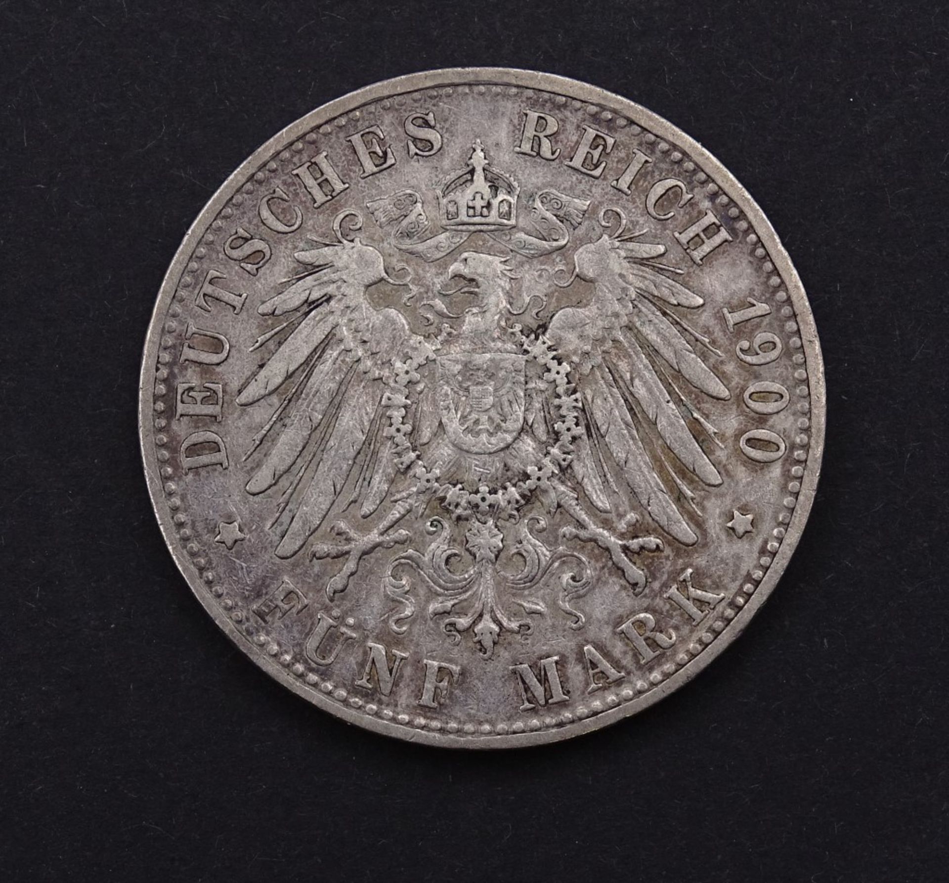 Fünf Mark 1900 Deutsches Reich Freie und Hansestadt Hamburg J , 27,6gr"""" - Image 2 of 2
