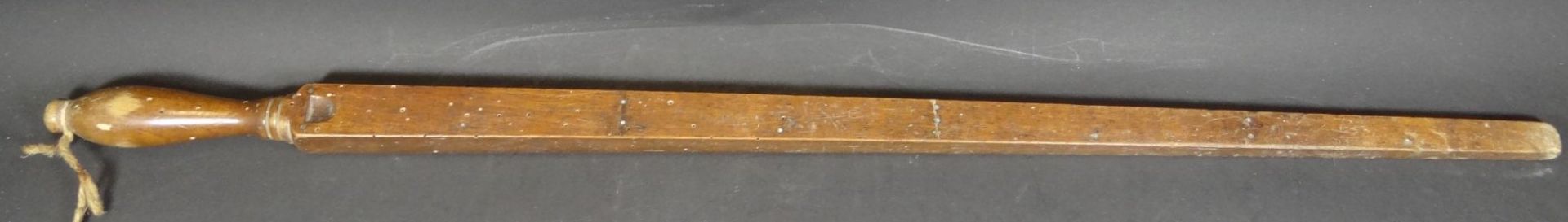 alte Holz-Elle, alter Wurmbefall, L-70 cm - Bild 3 aus 3