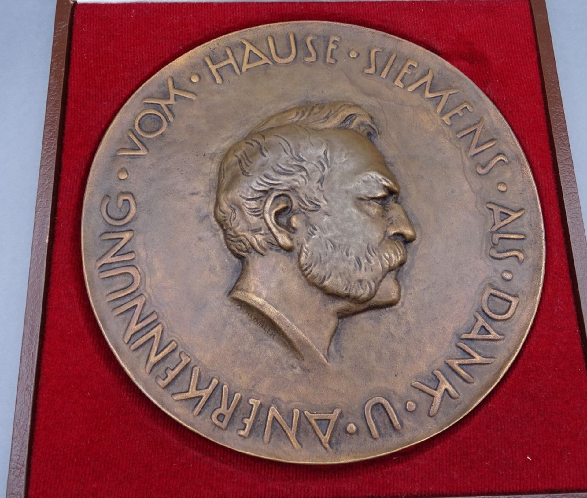 Große Bronze Medaille Werner v.Siemens,Arthur Klinger 1918-2014 in Schachtel,d-19c""""