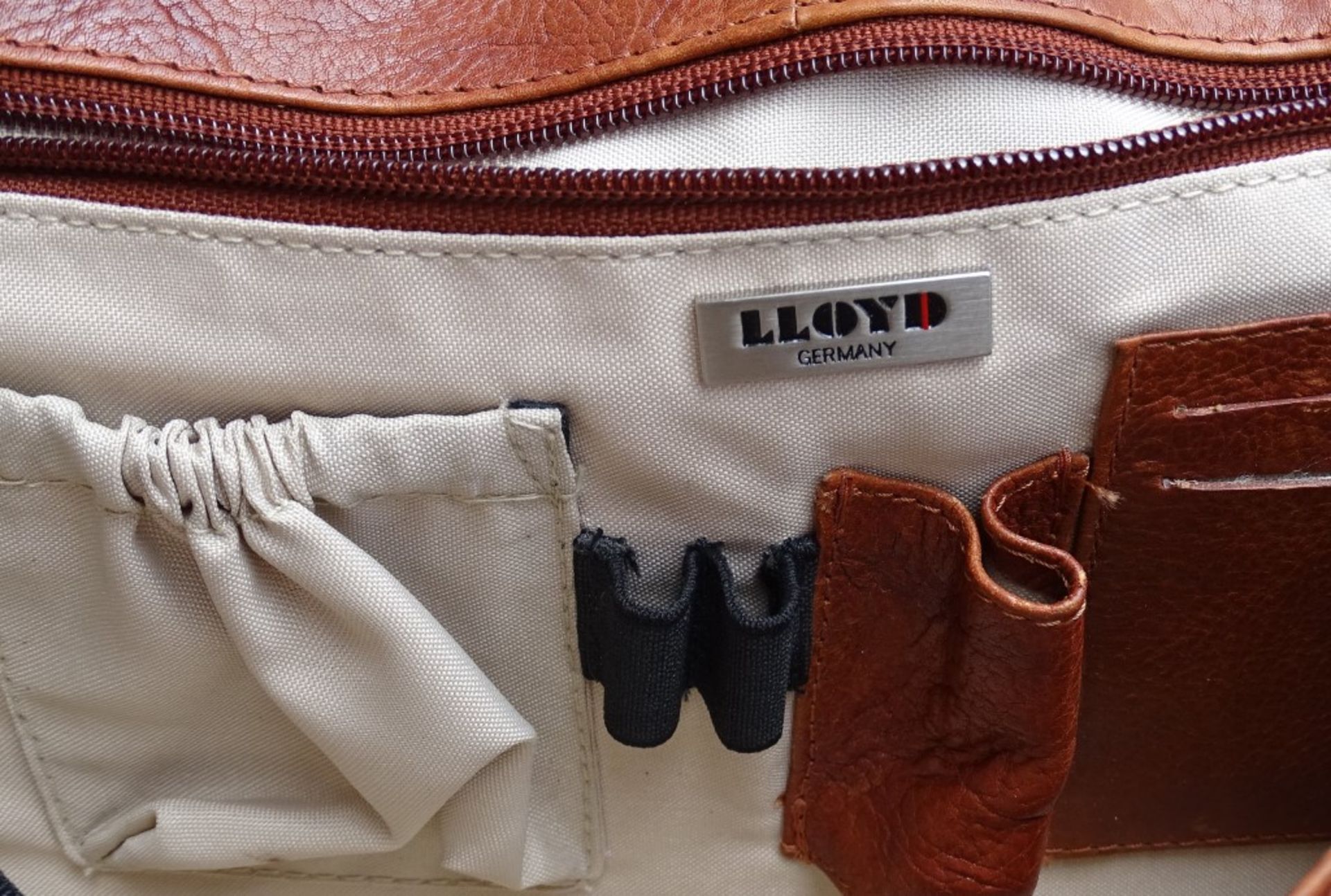Braune Leder Damen Handtasche "Lloyd" ,40x30cm - Bild 5 aus 5
