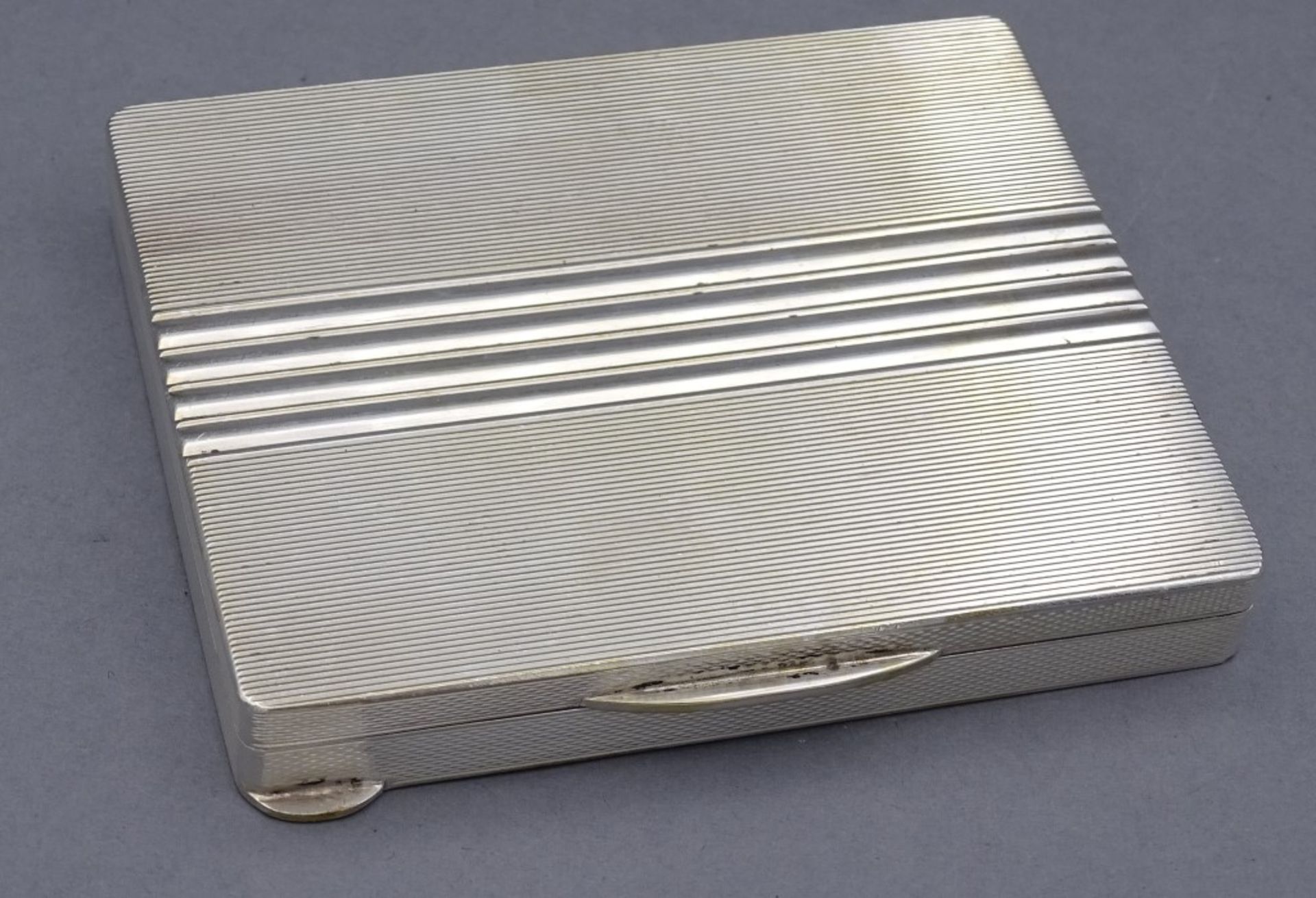 Zigaretten Etui in 900er Silber, Innen Datiert 16.4.1953, 137gr.,9,0x7,5cm