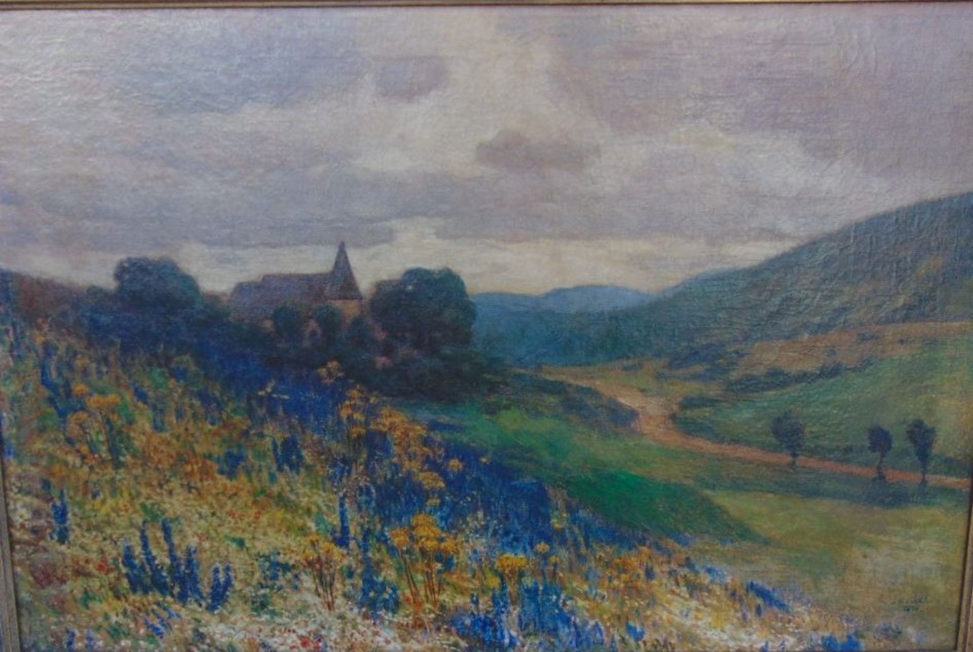 August SEIDEL (1820-1904) 1874, "Landschaft mit Schloss" signiert, - Image 2 of 5