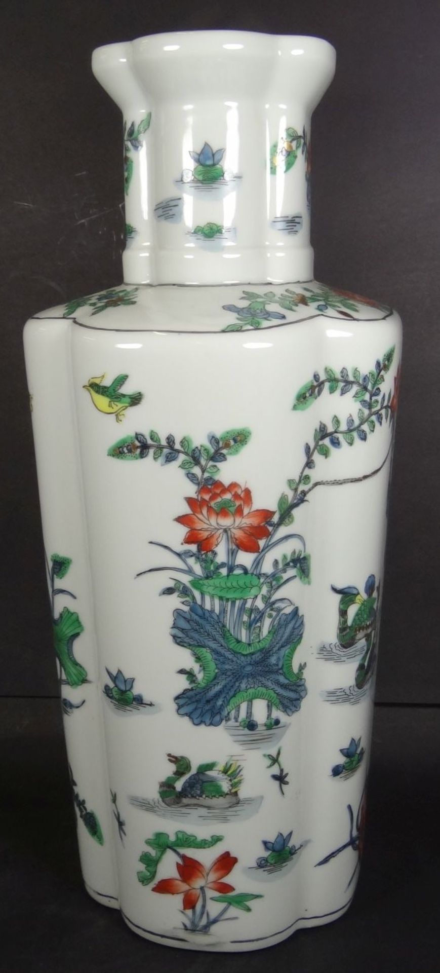 gr. China-Vase, umlaufend bemalt, chines. gemarkt, H-34 cm"""" - Image 4 of 8