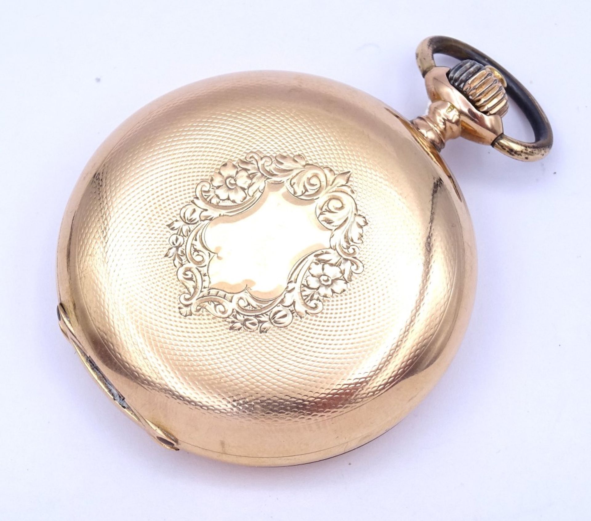 Goldene Herren Savonette Taschenuhr "Longines",3-Deckel Gold 0.585,mechanisch (Handaufzug),Werk - Bild 9 aus 10