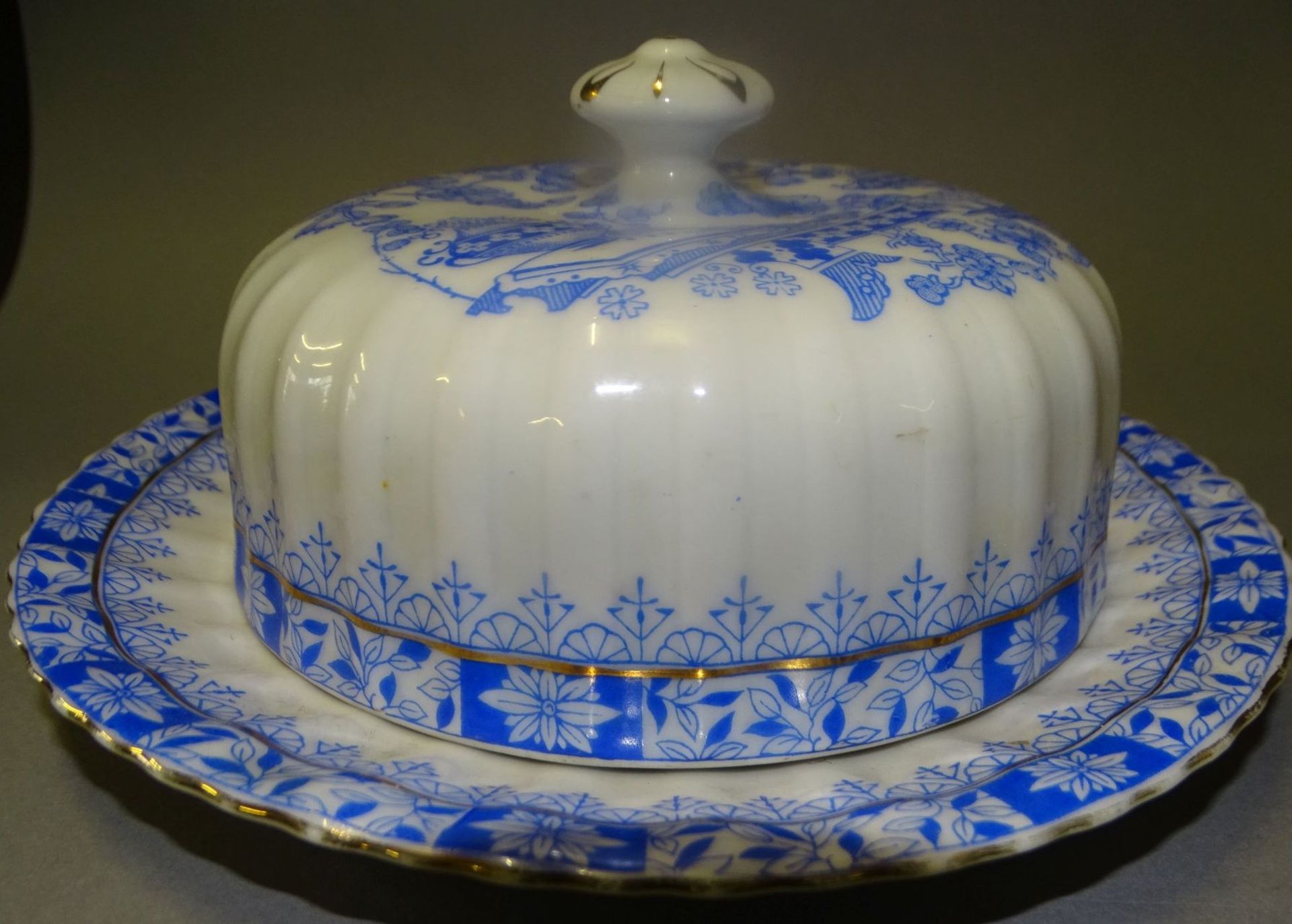 Butterglocke "China blau", D-15 cm, H-6 cm, tw."""" - Image 2 of 4