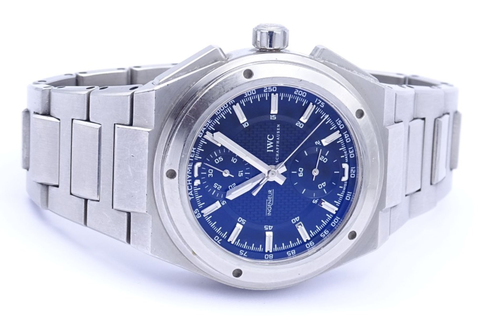 HAU "IWC Ingenieur",automatic,chronograph,Stahl,Werk Nr. 79350,Werk läuft,d-42mm,Saphirglas, - Bild 6 aus 10