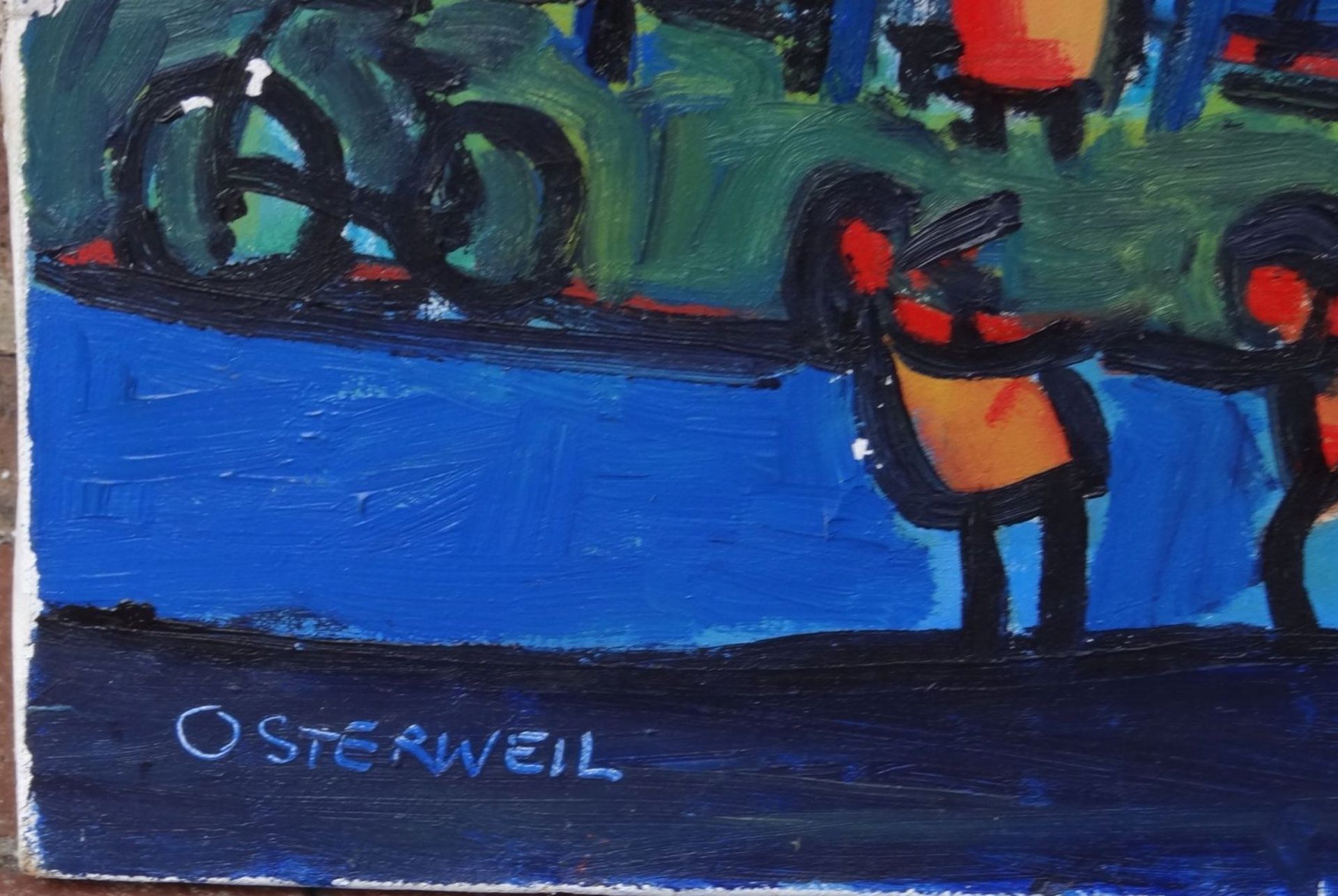 Michael OSTERWEIL (1932) Strassenansicht, Öl/Leinen, 45x80 c"""" - Image 3 of 4