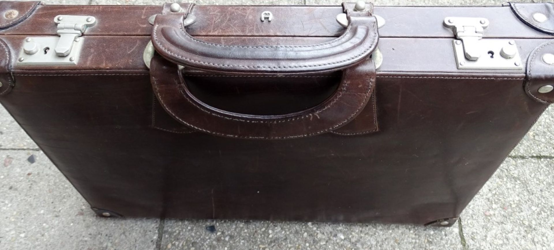 braune "Aigner" Aktentasche, 30x41cm,Alters-u. Gebrauchsspuren - Bild 2 aus 8