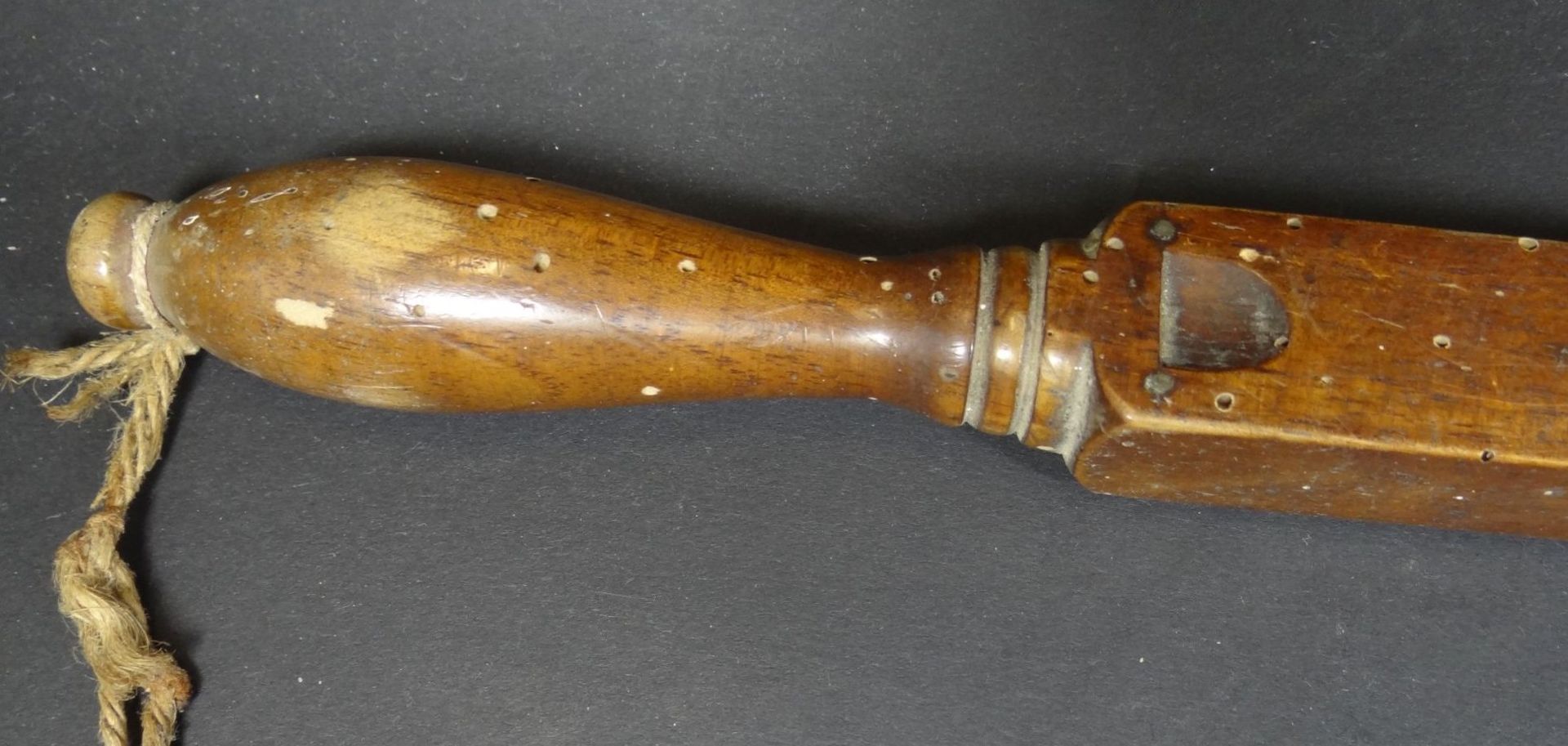 alte Holz-Elle, alter Wurmbefall, L-70 cm - Bild 2 aus 3