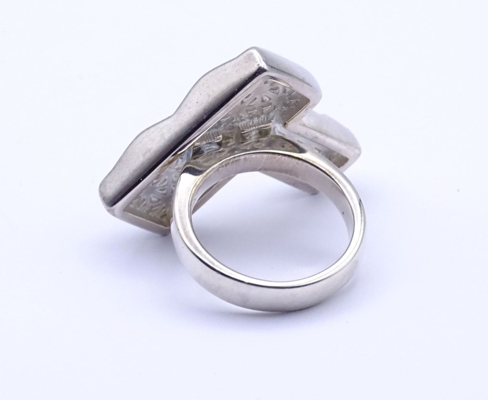 Massiver Sterling Silber Ring 925/000, mit Hämatit,21,9gr.,RG 5 - Bild 4 aus 4