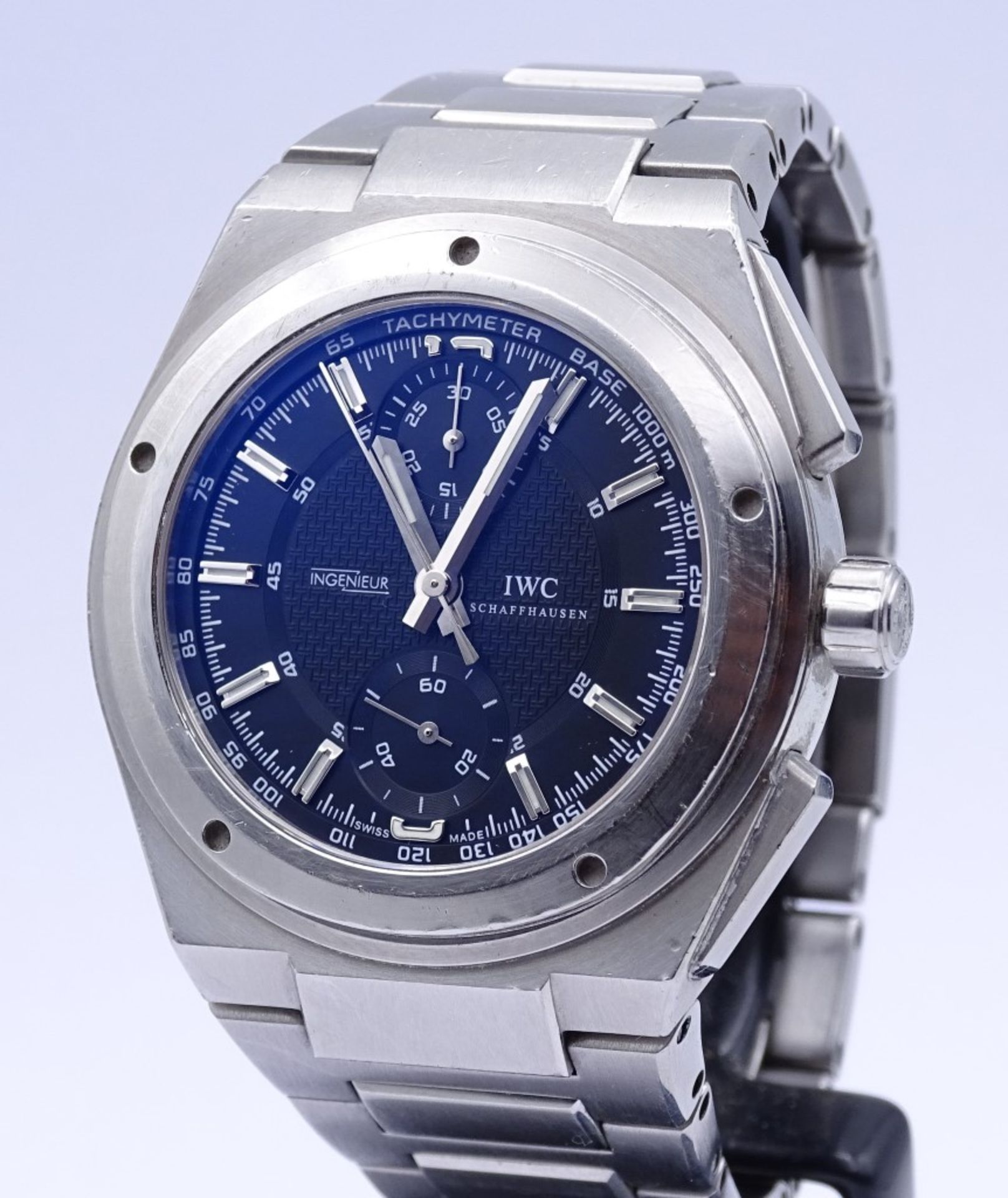 HAU "IWC Ingenieur",automatic,chronograph,Stahl,Werk Nr. 79350,Werk läuft,d-42mm,Saphirglas,