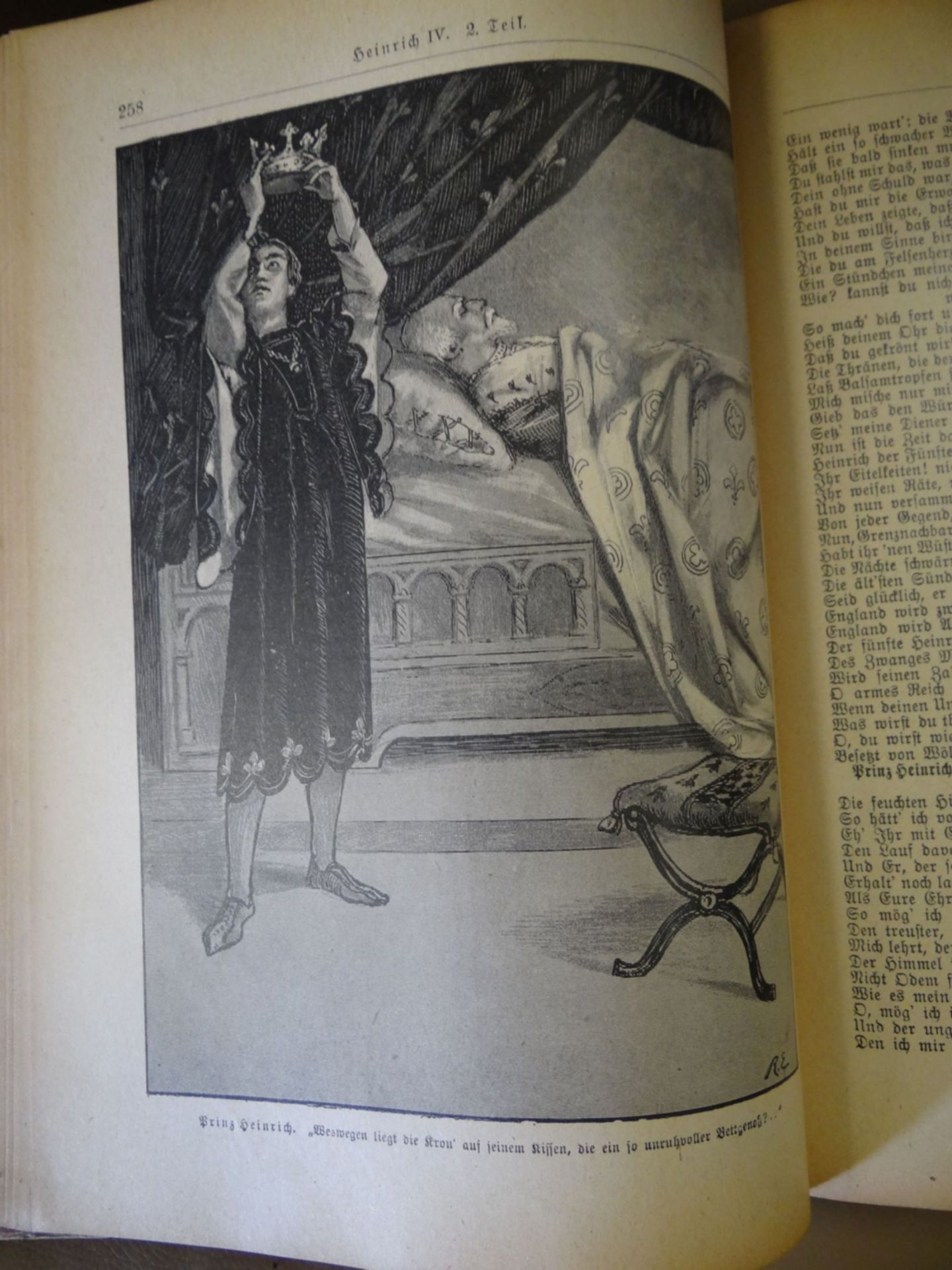 Shakespeares Werke in 2 Bänden, 1900, Alters-u. Gebrauchsspure - Image 6 of 6