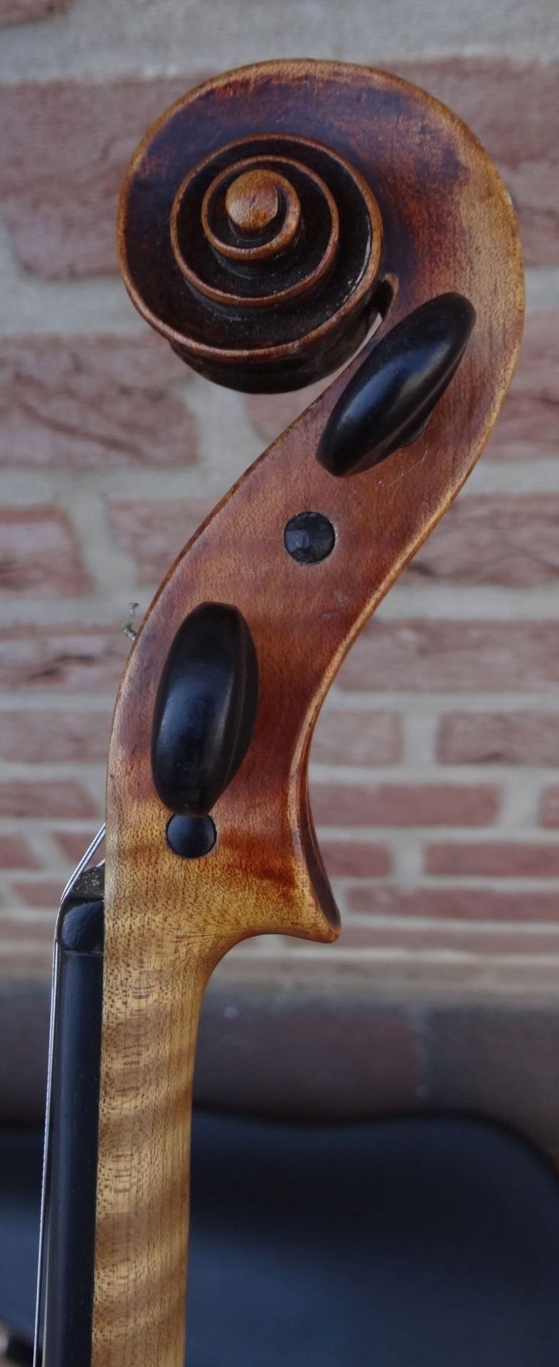 alte Geige im Koffer, innen Etikett "Ciovan Paolo Meggine", 19/20 Jhd?, L-62 cm, gut erhalten - Bild 4 aus 10