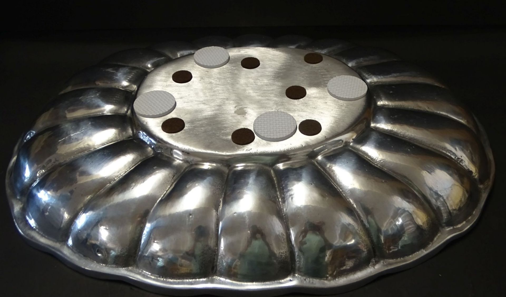 schwere versilberte ovale Platte, 49x36 cm - Bild 5 aus 6