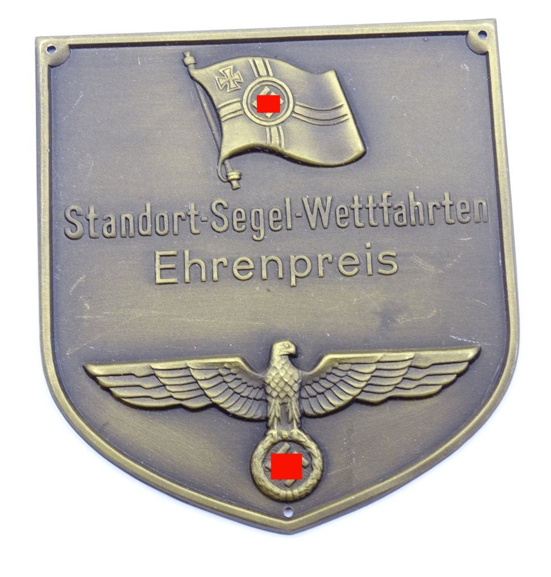 Ehrenpreis Plakette Standort Segel-Wettfahrten 6,8x6,5cm