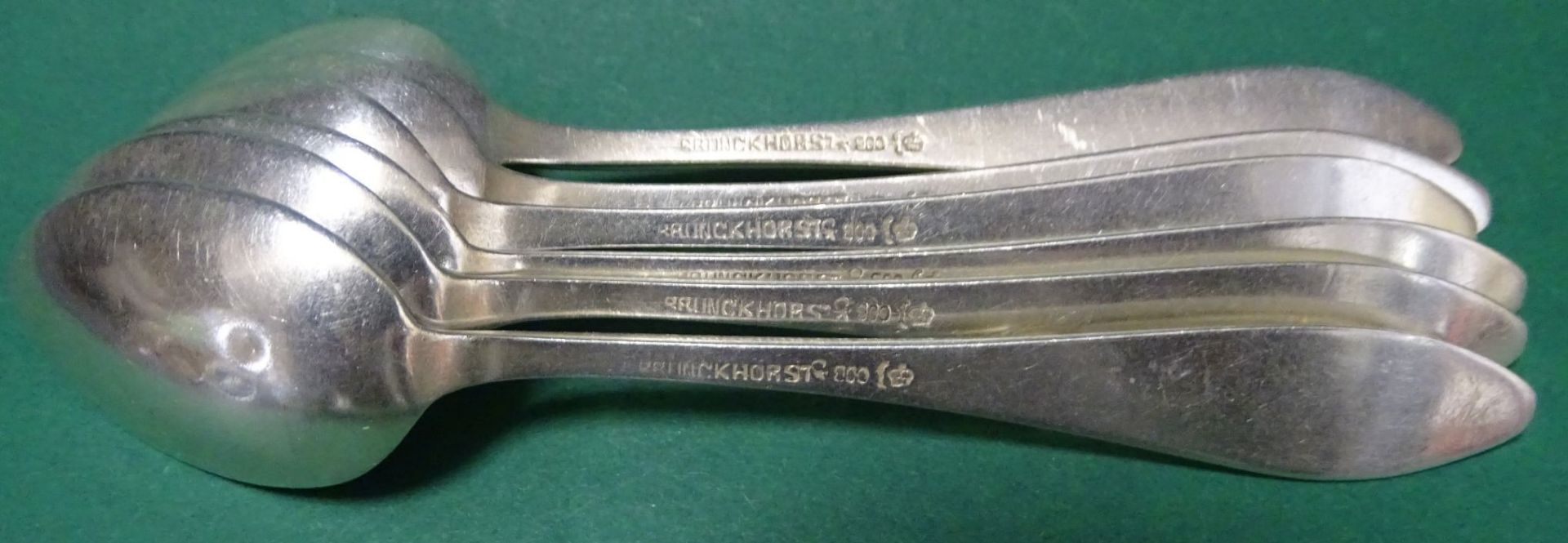 6 Kaffeelöffel, Silber-800-, L-13 cm, zus. 88 gr - Bild 3 aus 4