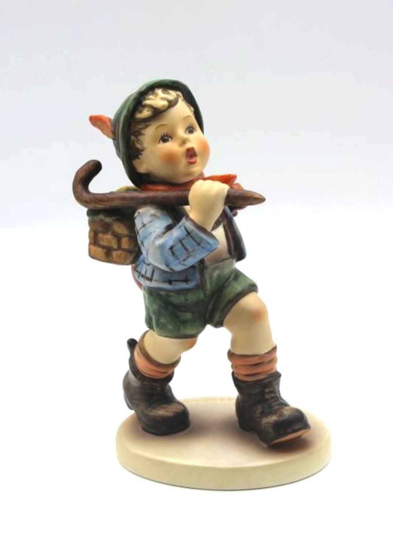 Hummel-Figur, Der frohe Wanderer, Goebel, H-14cm.