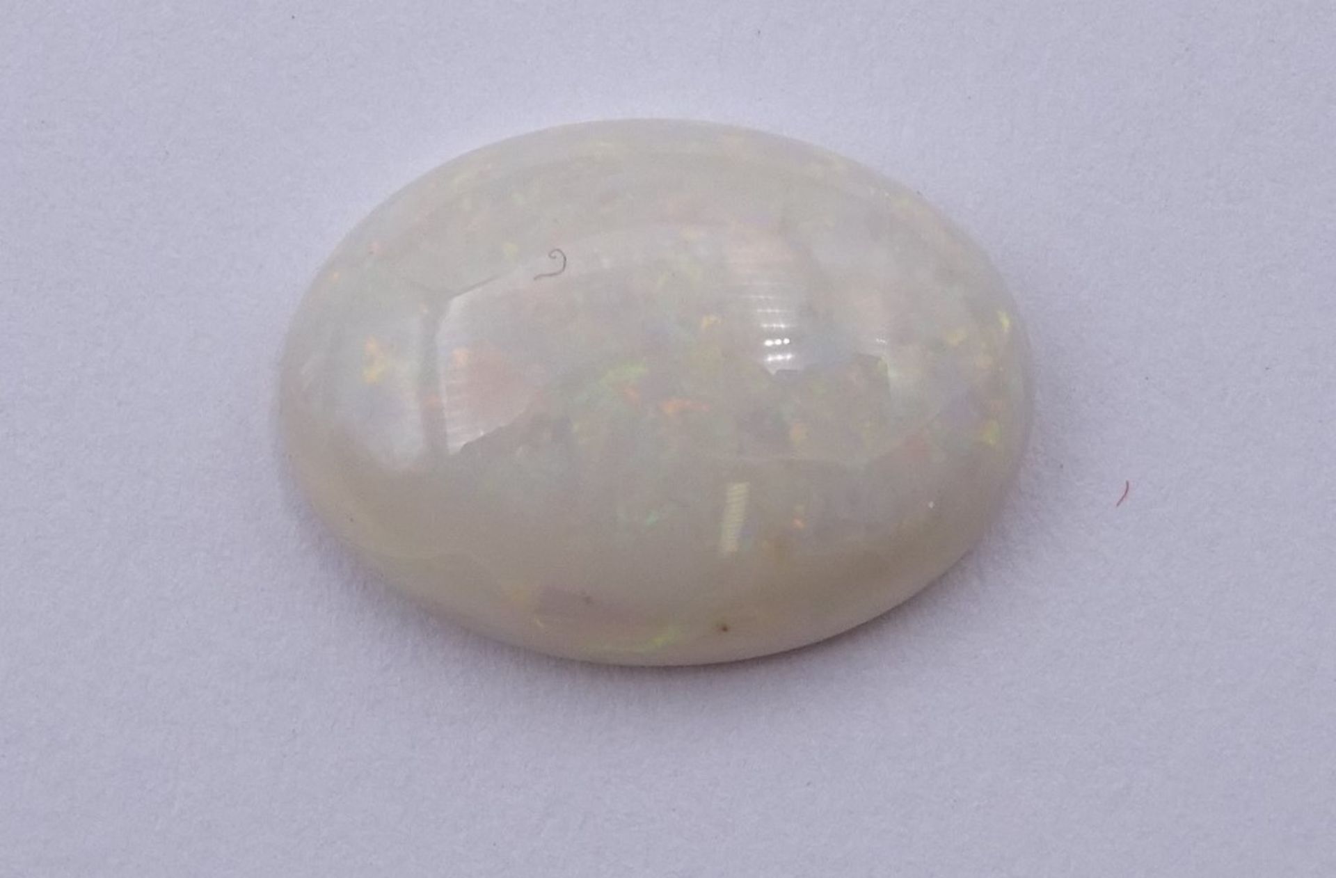 Opal Cabochon 3,75ct.,weiß/rot,,blau und grün,14,2x10,3x4,1 - Bild 5 aus 8