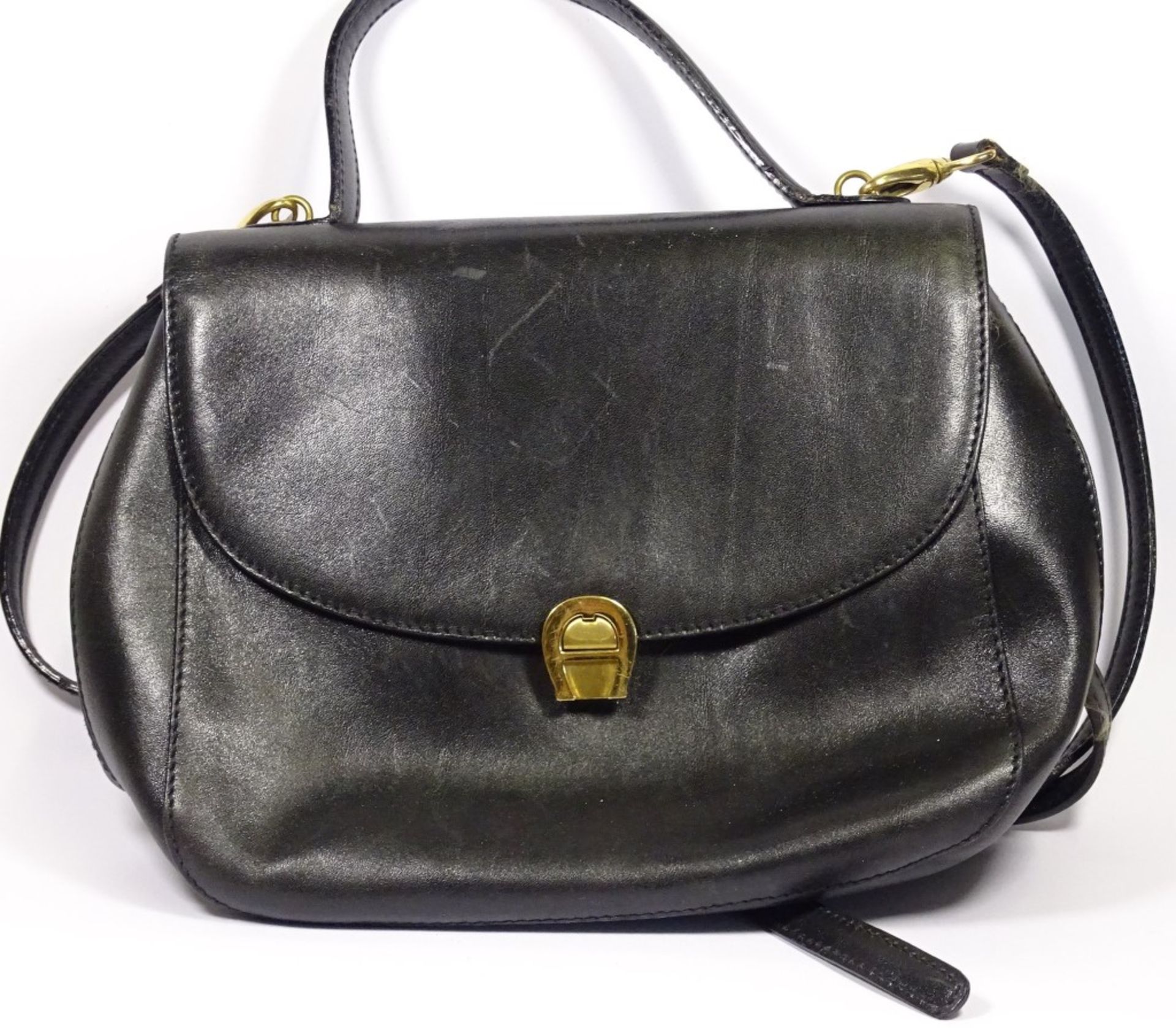schwarze Damen Handtasche "Aigner" 23x26cm