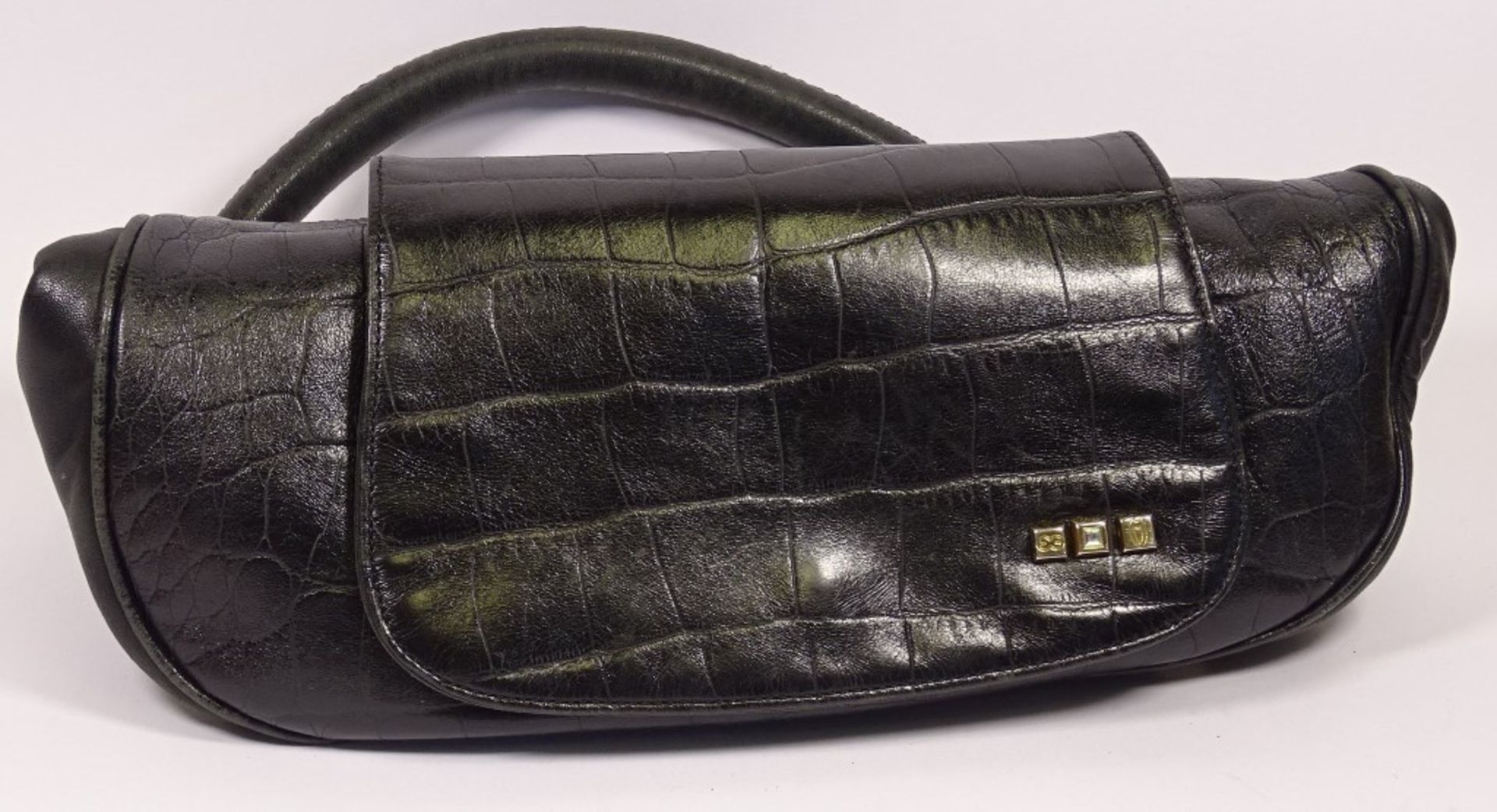 schwarze Damen Handtasche "Escada",17x28cm