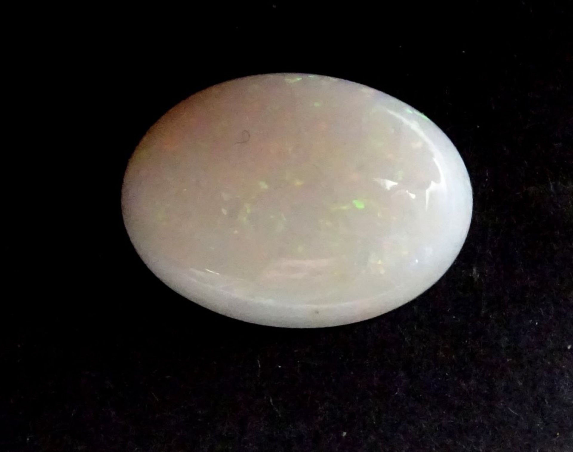 Opal Cabochon 3,75ct.,weiß/rot,,blau und grün,14,2x10,3x4,1 - Bild 8 aus 8