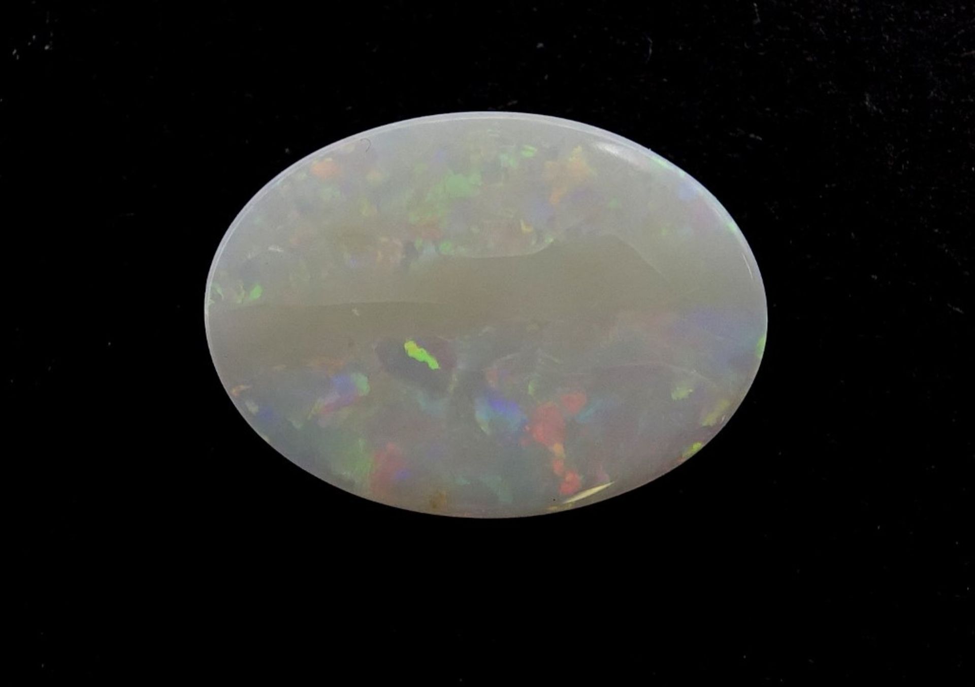 Opal Cabochon 3,75ct.,weiß/rot,,blau und grün,14,2x10,3x4,1 - Bild 4 aus 8