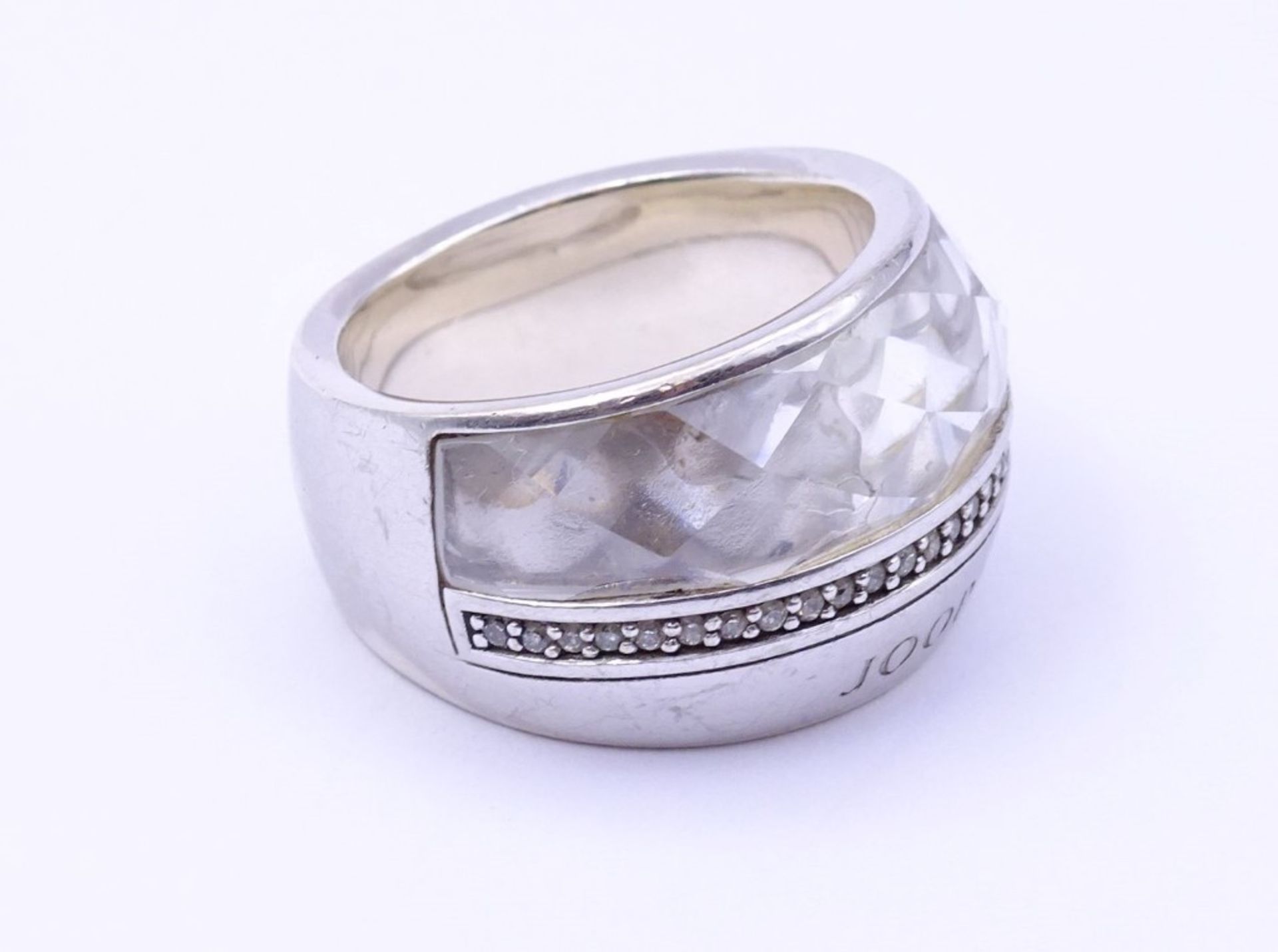 JOOP! Sterling Silber Ring 925/000 mit klaren facc.Steinen,20,4gr.,RG 58 - Bild 2 aus 2