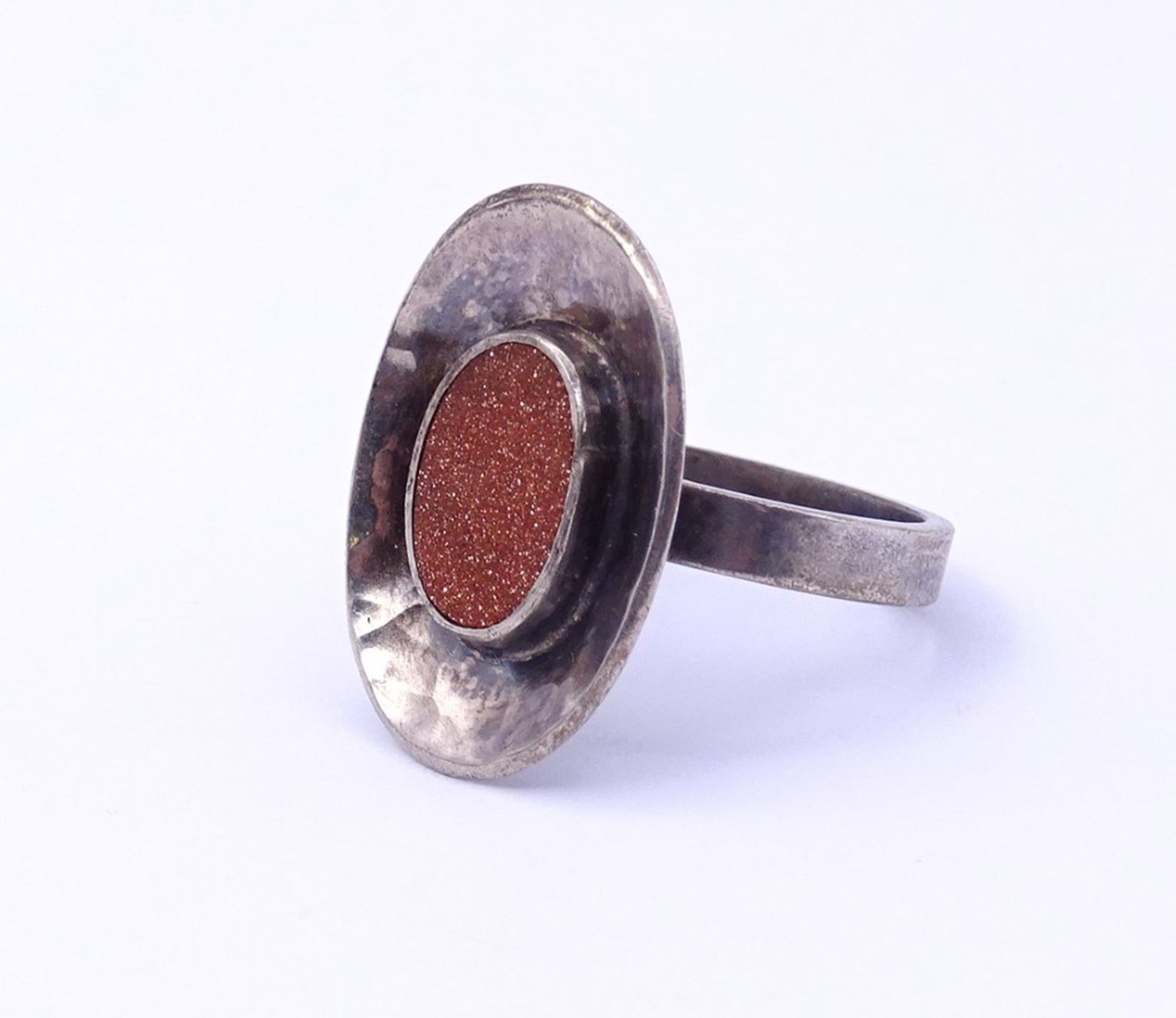 835er Silber Ring mit Goldfluss,6,6gr.,RG 55 - Bild 2 aus 3