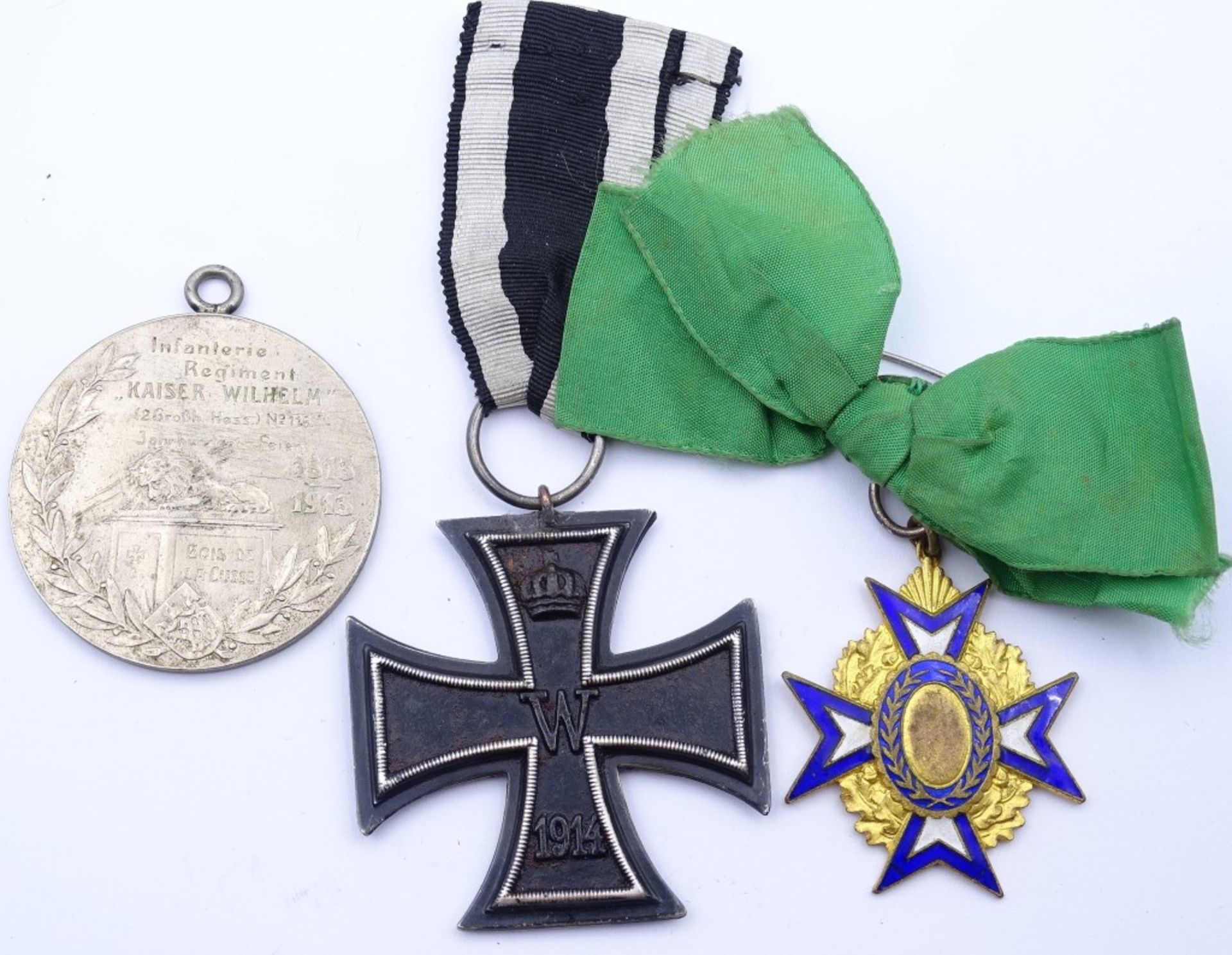 Konvolut: EK 1.WK,Treueabzeichen und Medaille Infanterie Regiment "Kaiser Wilhelm"