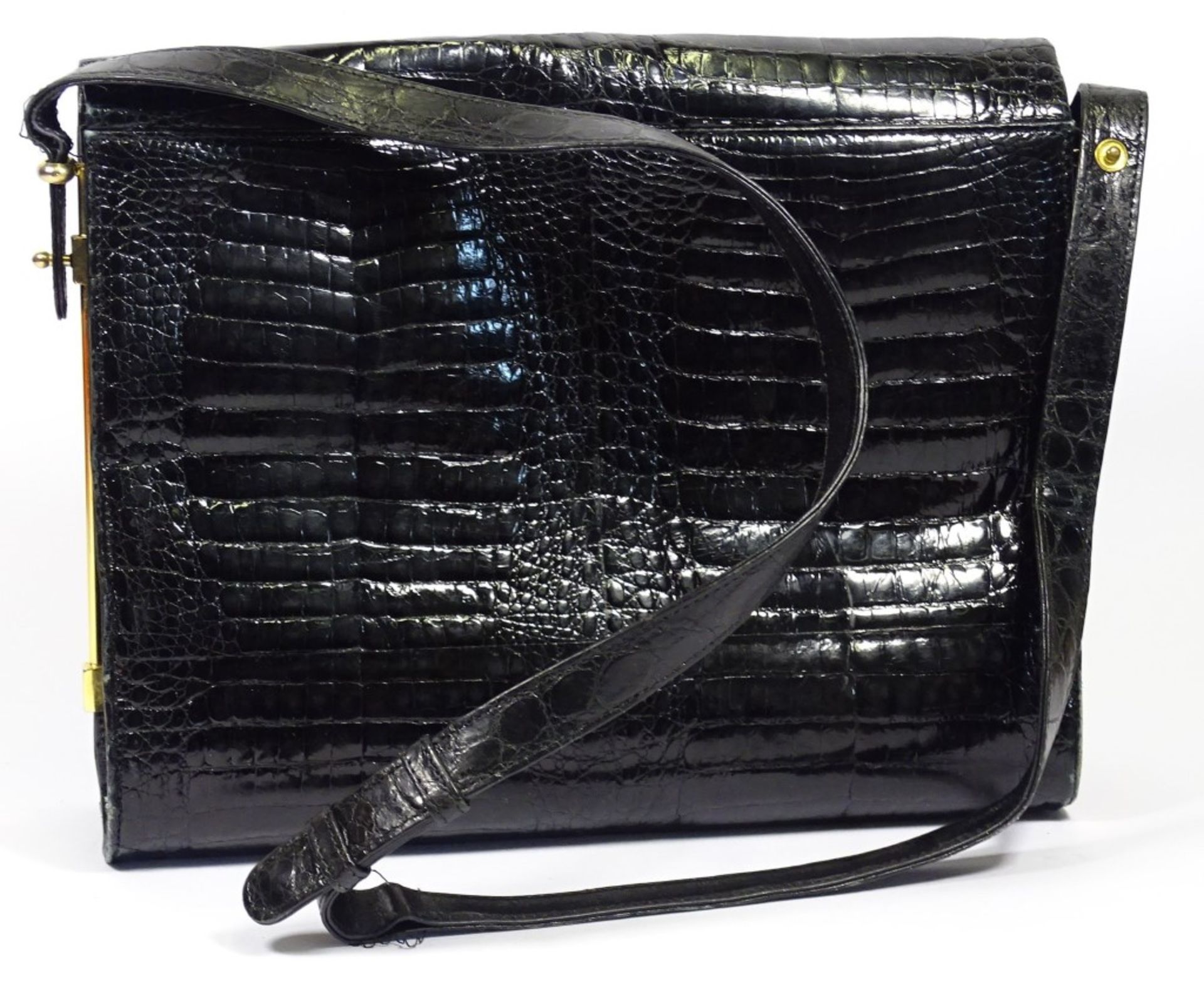 schwarze Damen Handtasche "AR" 22x18cm - Image 2 of 3