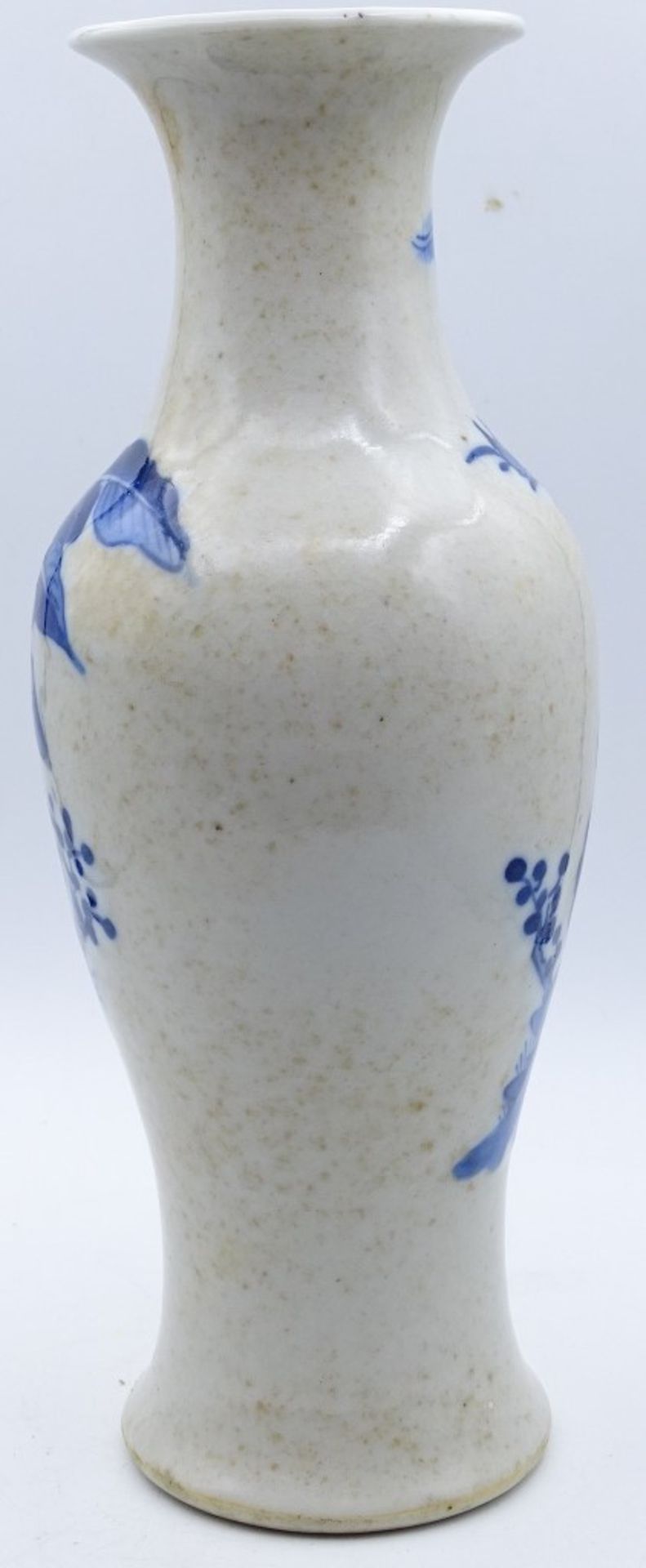 Porzellan Vase, China/Japan mit Blaumalerei,im Boden beschriftet,H-25,5cm - Bild 4 aus 6