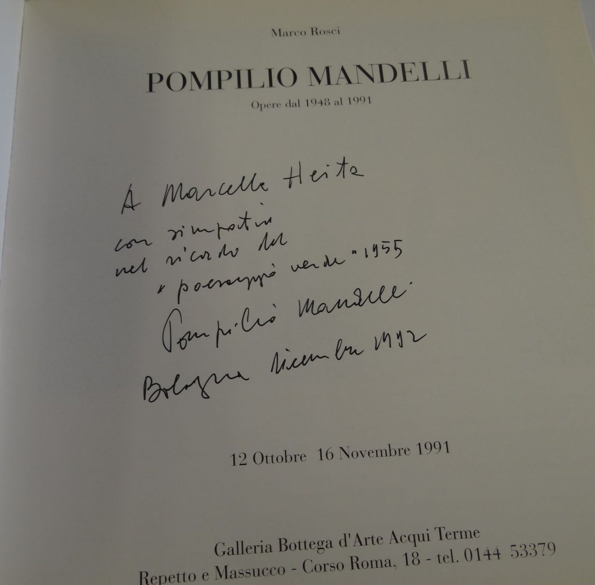 Pompilio MANDELLI (1912-2006), 1955 "Paesaggio verde", Öl/Leinen, 77x88 cm, anbei PP- Buch über - Bild 9 aus 10