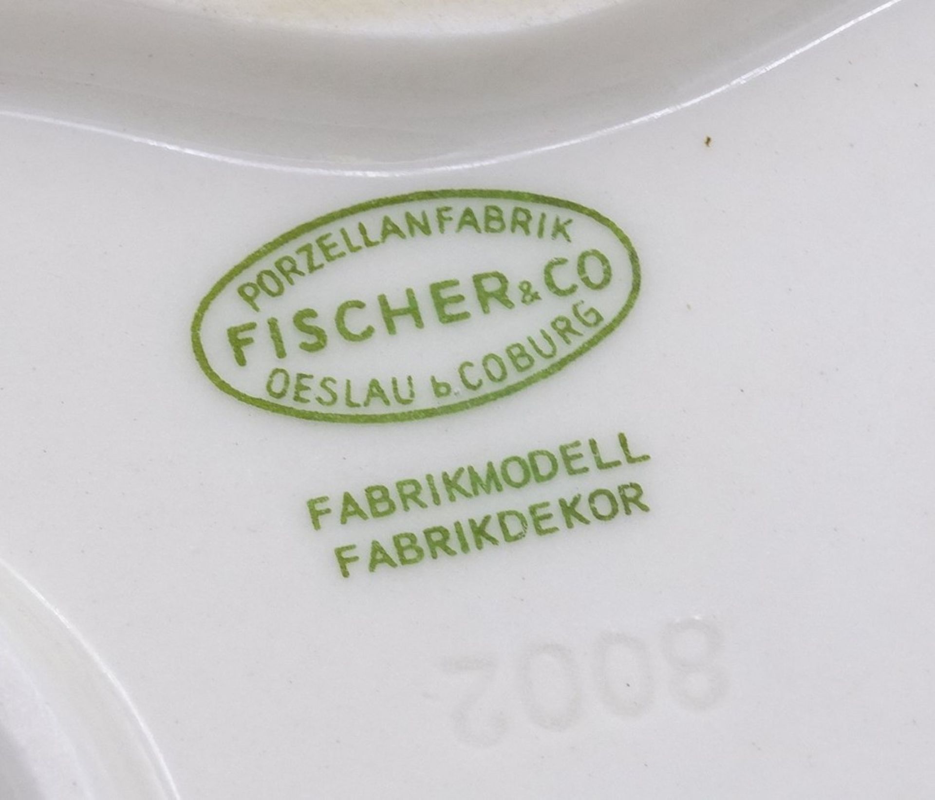 Porzellan Aschenbecher mit Frau in Schwarzwälder Tracht,"Fischer & Co", L-15cm,H-8,0c - Bild 5 aus 5